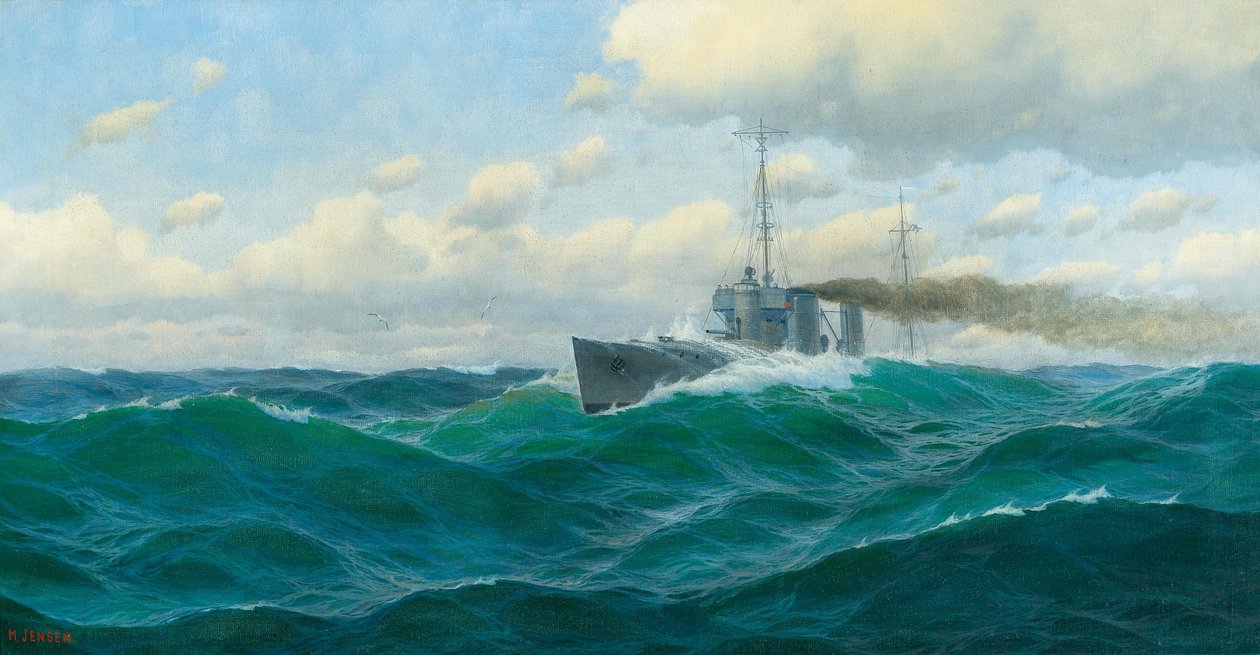 Kanonenboot auf hoher See Kanonierka na pełnym morzu autorstwa Max Jensen