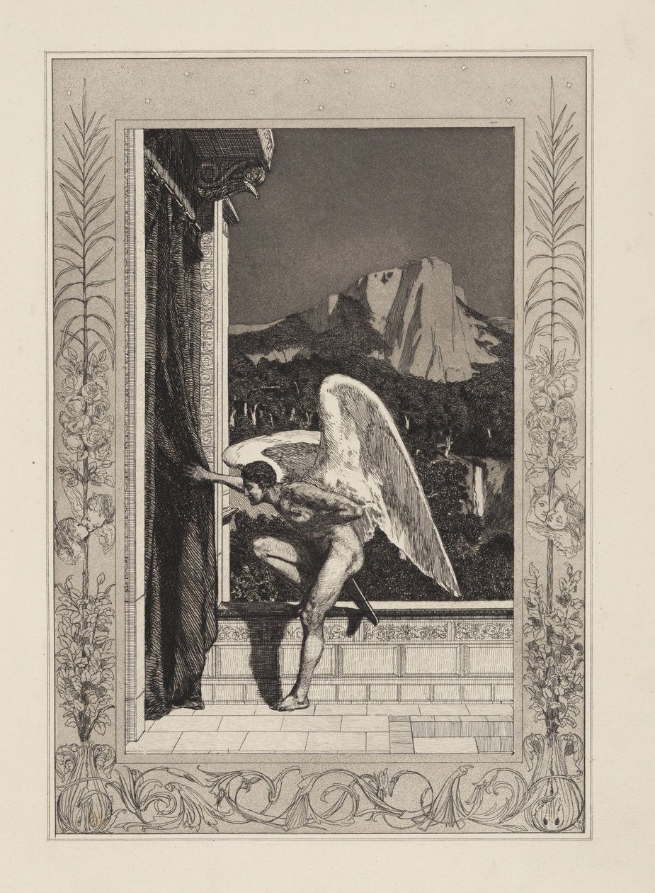 Nadchodzący Amor (Amor i Psyche, Opus V, plansza 12) autorstwa Max Klinger
