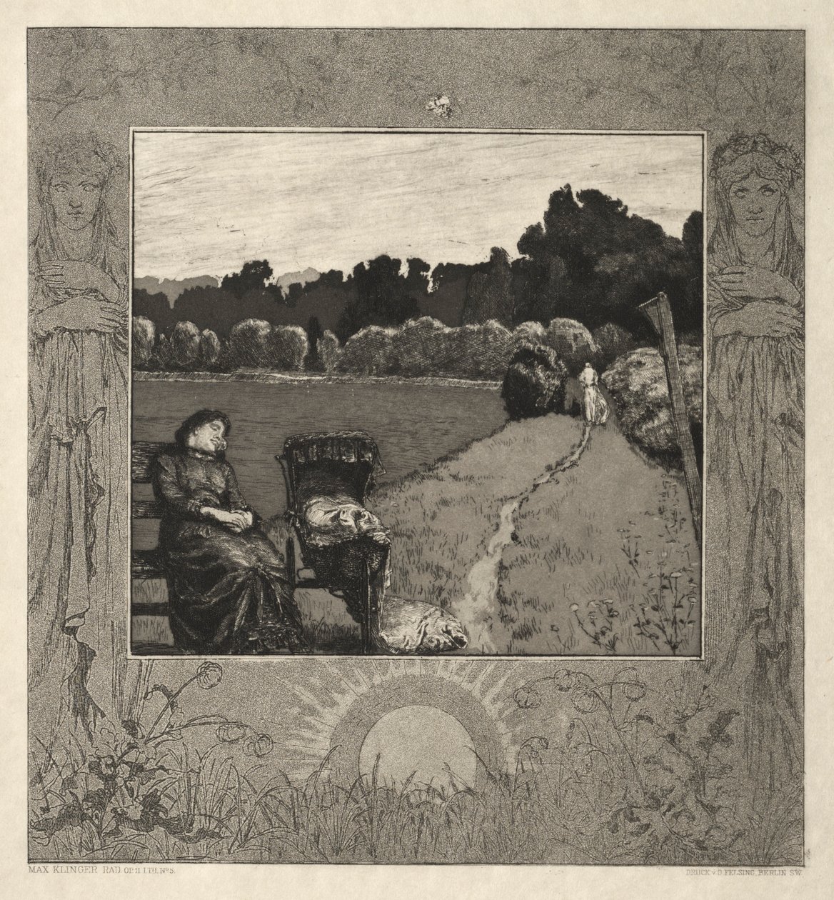Dziecko, z O śmierci, część I, Opus XI Kind, vom Tode, część I, Opus XI, 1889. autorstwa Max Klinger