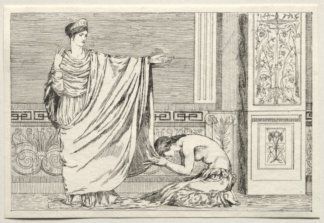 Kupidyn i Psyche: Psyche i Juno, 1880. autorstwa Max Klinger