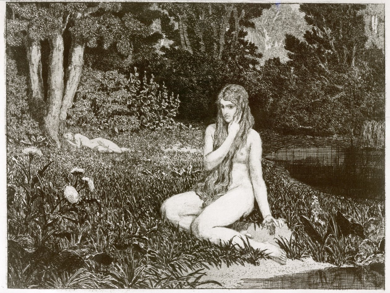 Ewa i przyszłość (Opus III), arkusz 1: Ewa autorstwa Max Klinger