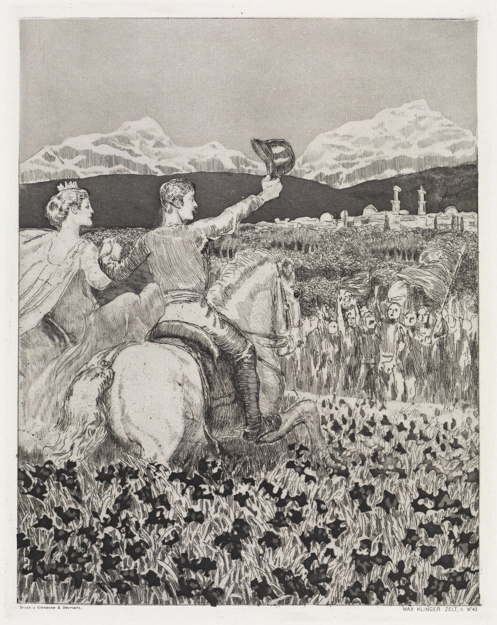 We własnym kraju (Namiot, opus XIV, część 2, nr 43) autorstwa Max Klinger