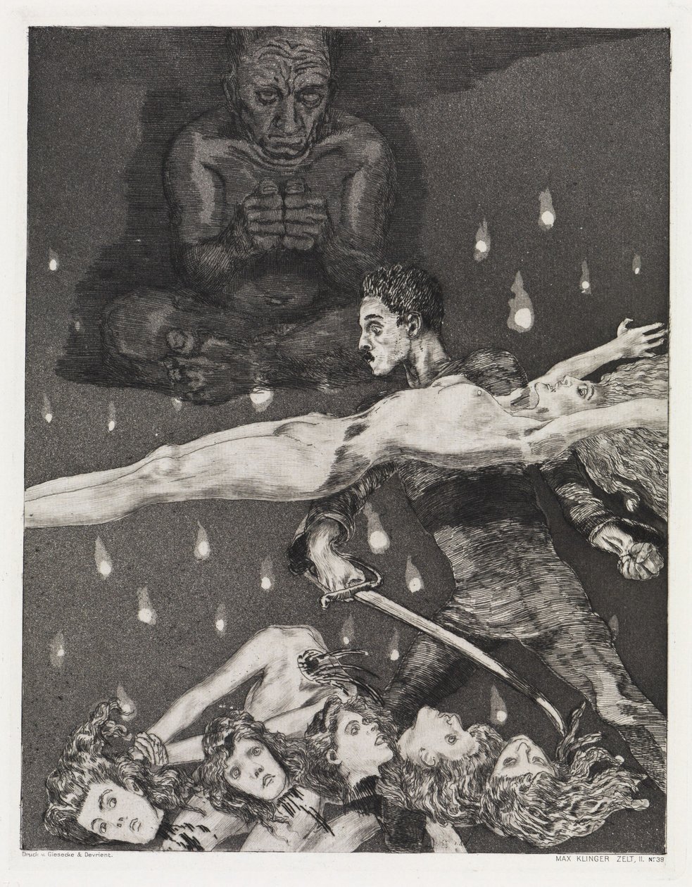 Morderstwo, Namiot, opus XIV, część 2, nr 39 autorstwa Max Klinger