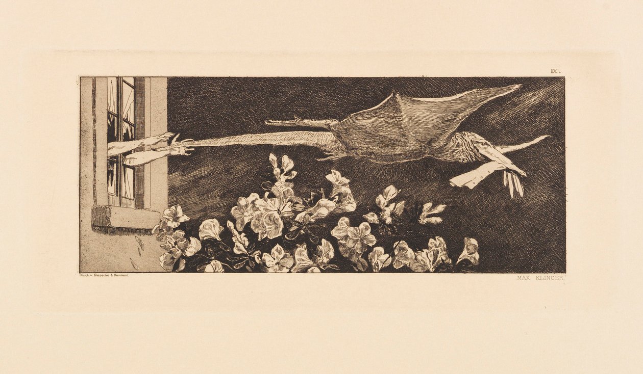 Opus VI, z Parafrazy o znalezieniu rękawicy, 1881. autorstwa Max Klinger