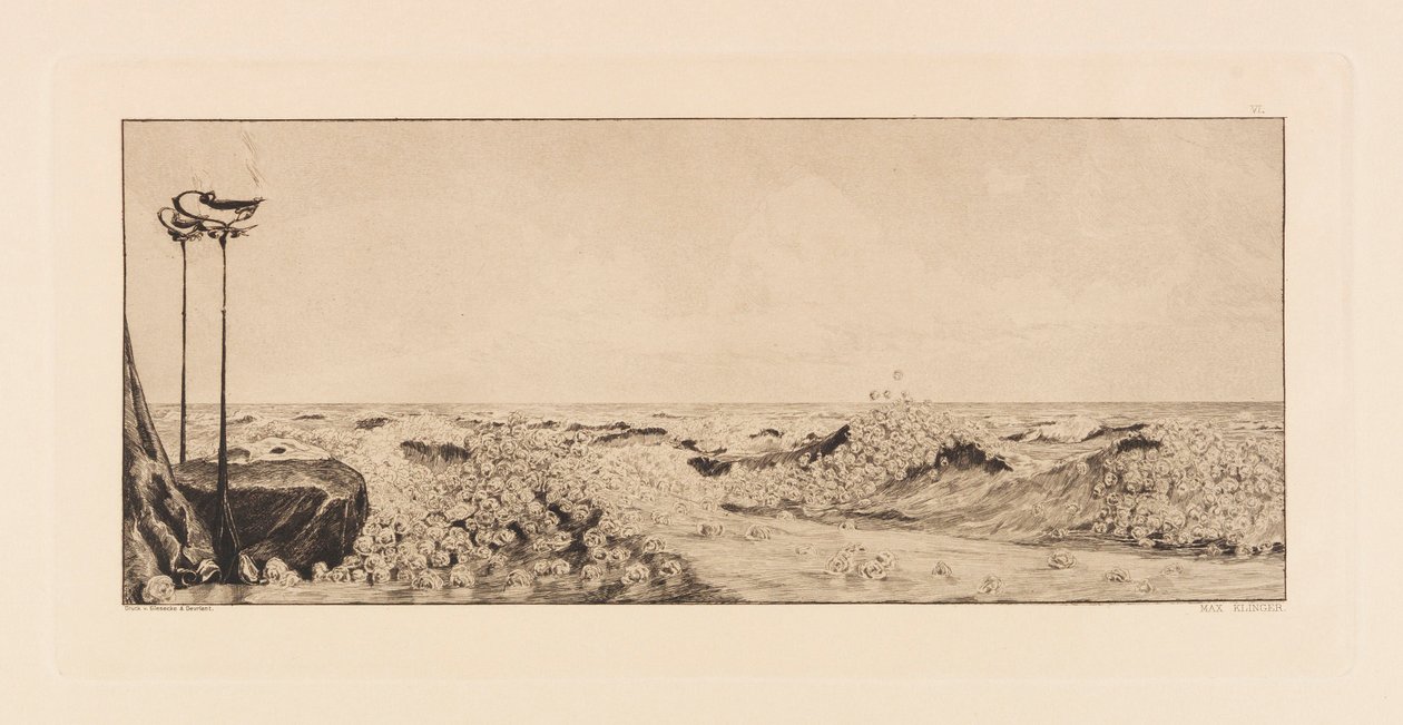 Opus VI, z Parafrazy o znalezieniu rękawicy, 1881. autorstwa Max Klinger