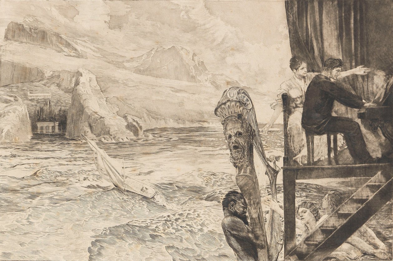 Opus XII, Fantazja Brahmsa, 1894. autorstwa Max Klinger