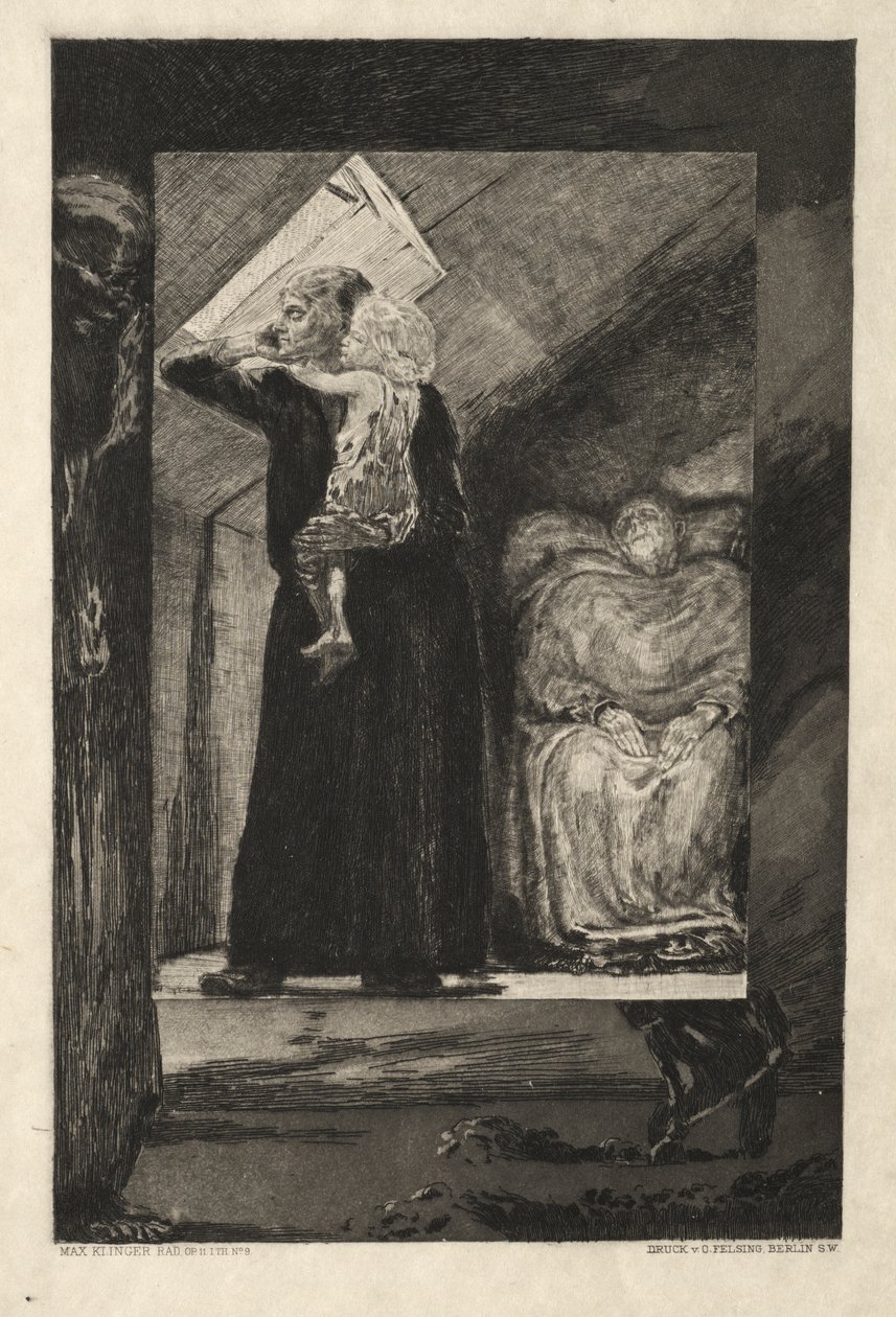 Vom Tode I, (Opus II, 1889) nr. 9 autorstwa Max Klinger