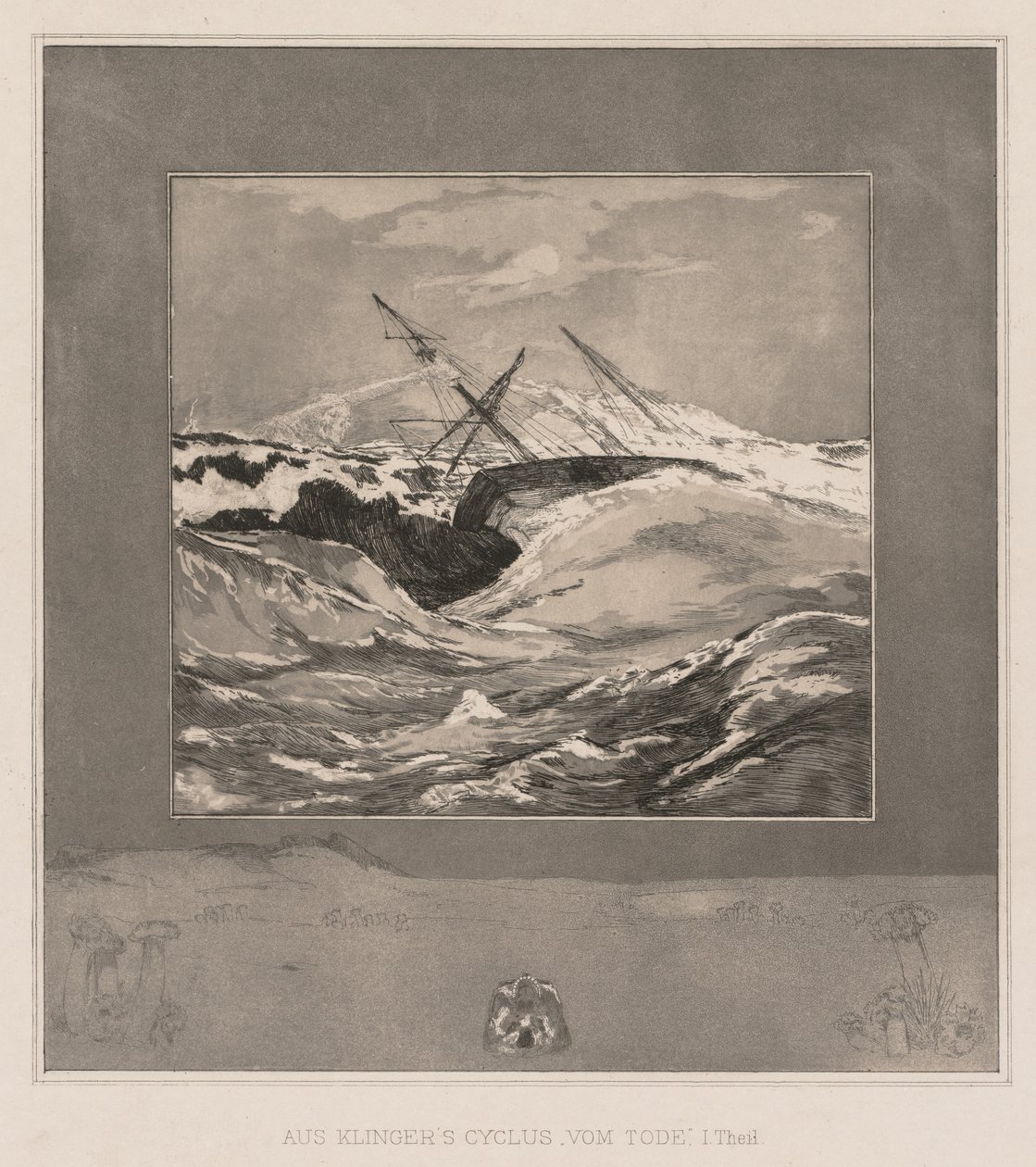 Oto Tode i Opus EE, 1889, nr. 3 . autorstwa Max Klinger