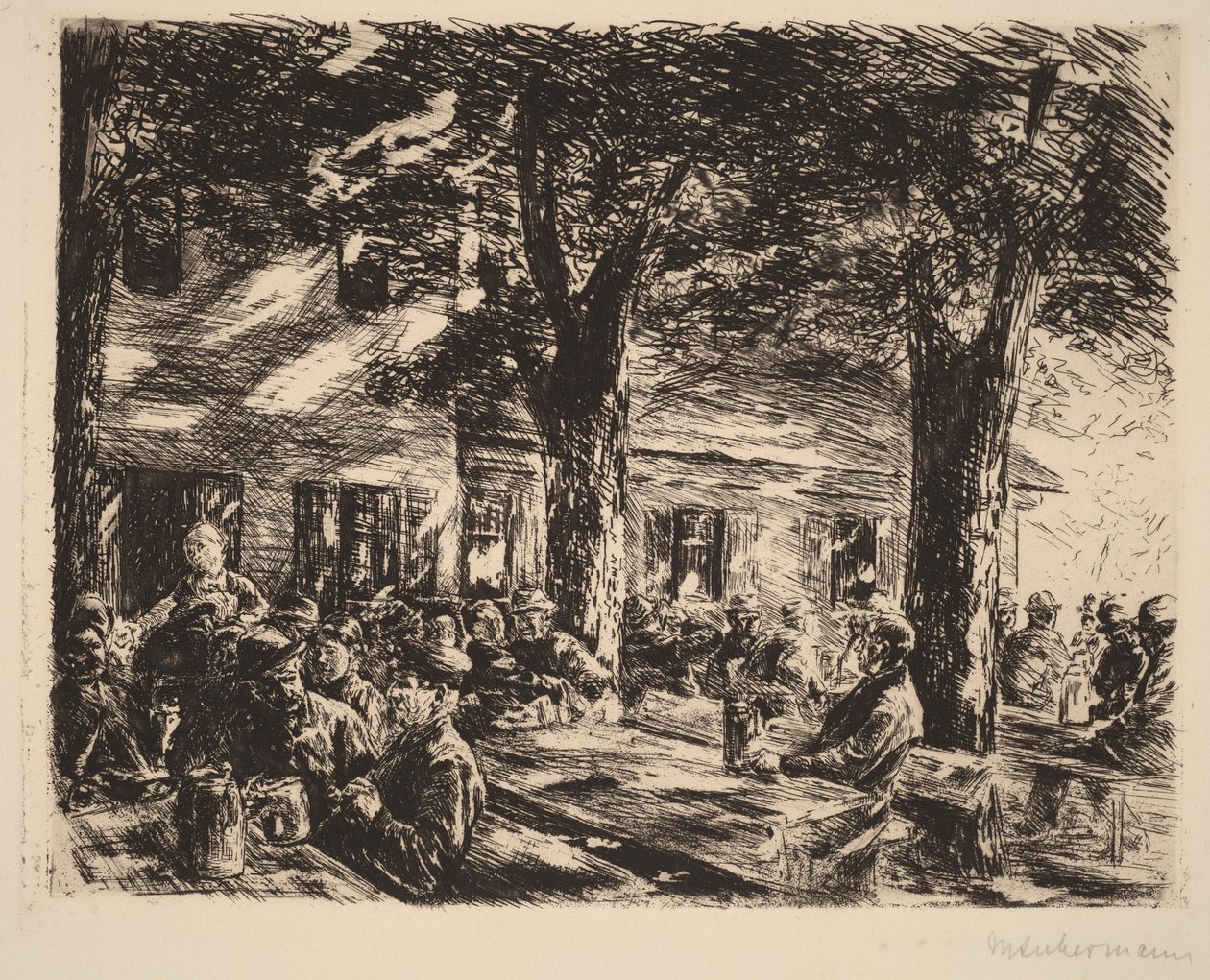 Ogród tawerny w Rosenheim autorstwa Max Liebermann