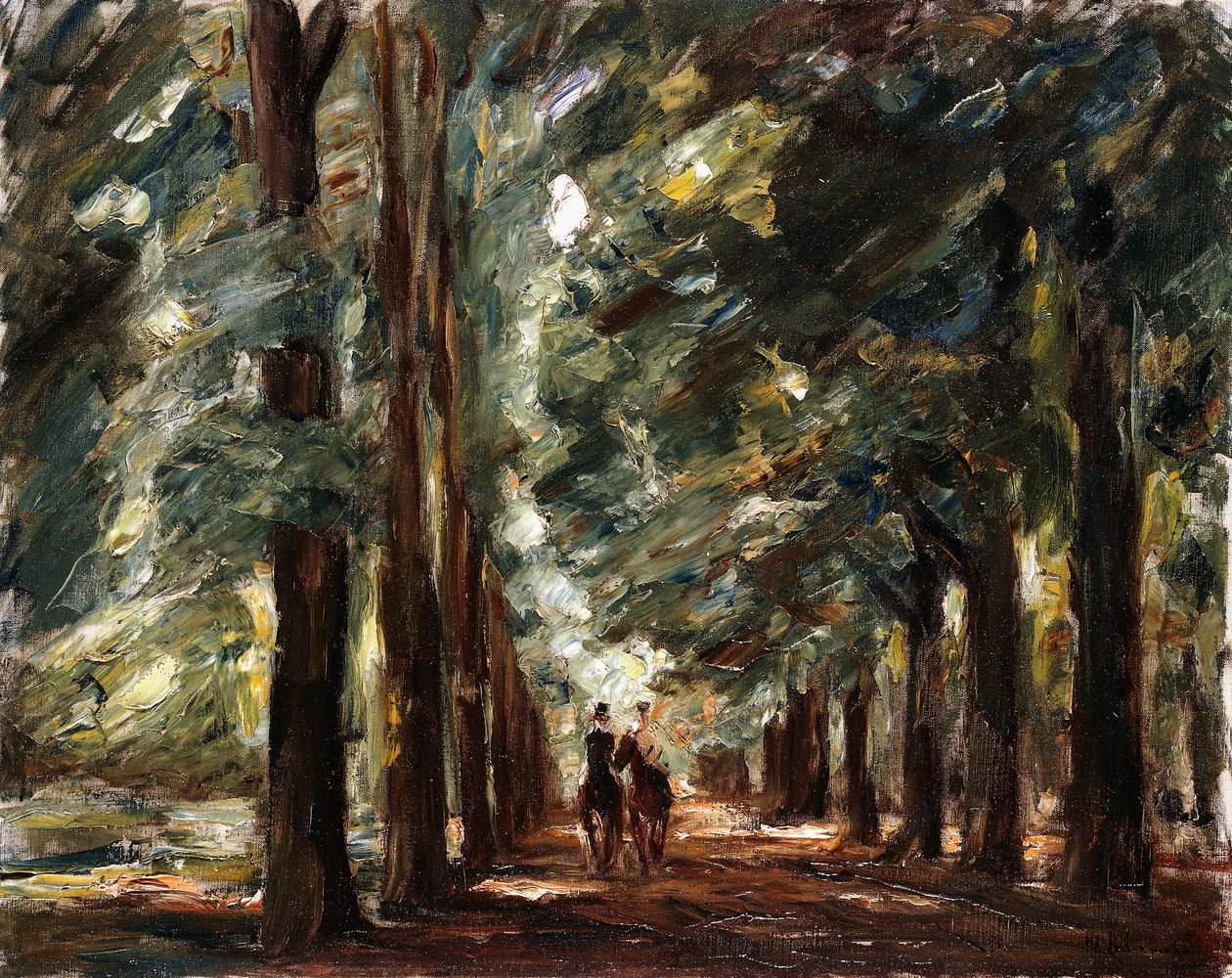 Aleja w Sakrow z Dwoma Jeźdźcami; Aleja w Sakrow z dwoma jeźdźcami, ok. 1923 autorstwa Max Liebermann