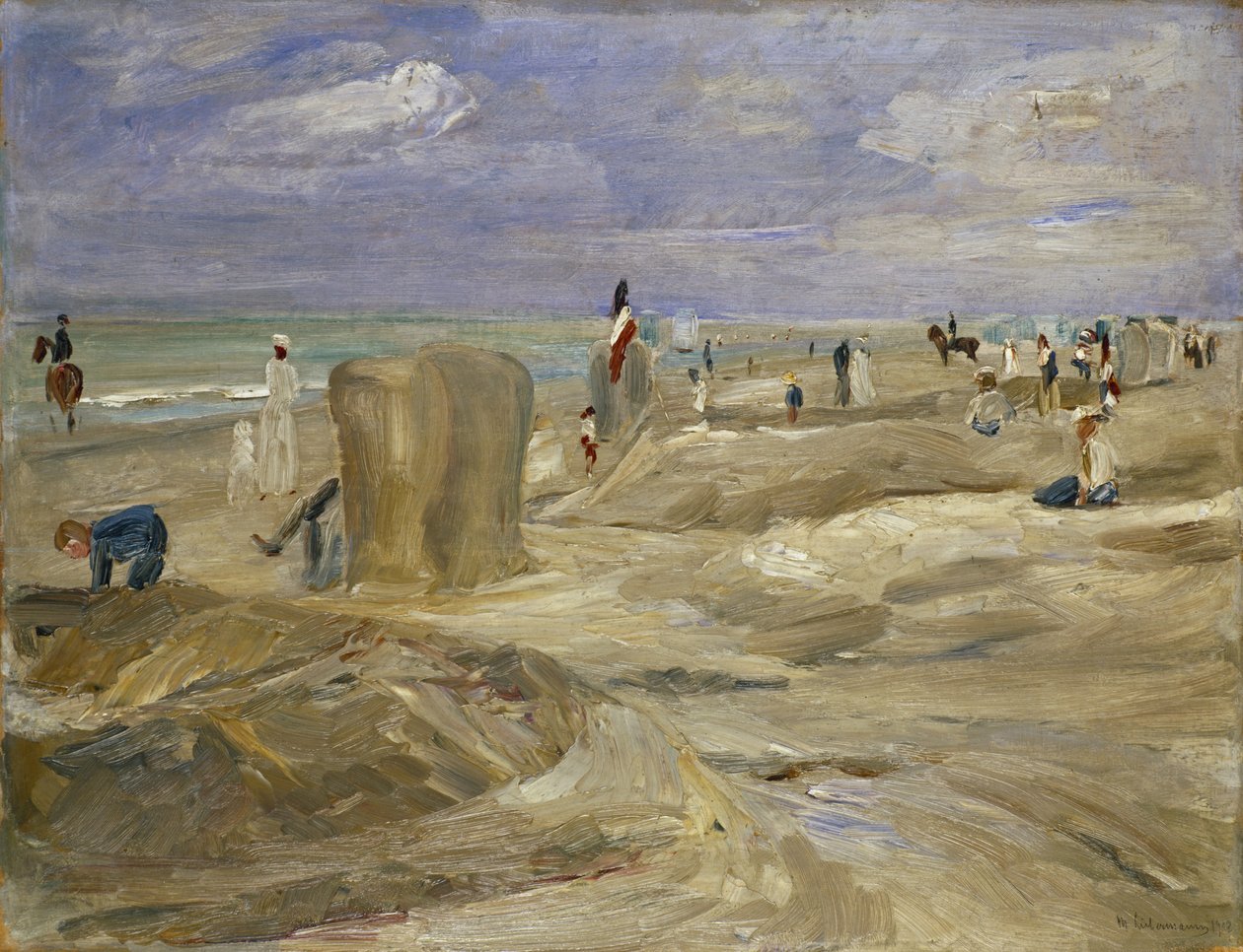 Plaża w Noordwijk autorstwa Max Liebermann