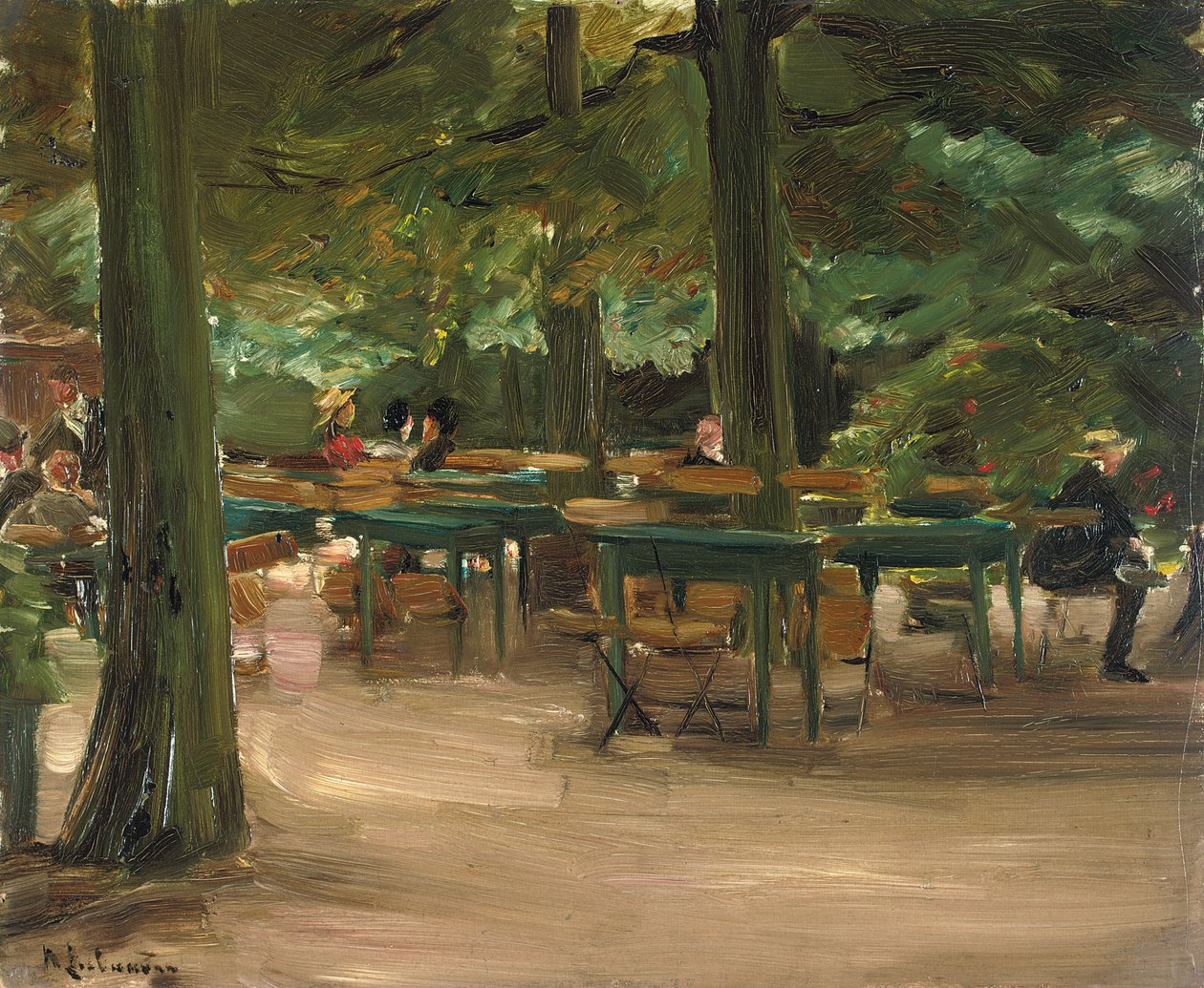 Ogródek piwny, 1905 autorstwa Max Liebermann