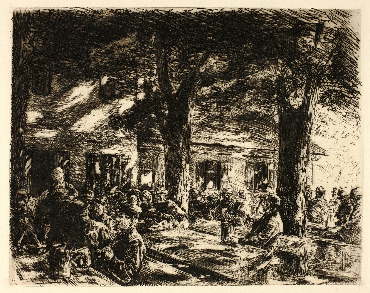 Ogródek piwny w Rosenheim autorstwa Max Liebermann