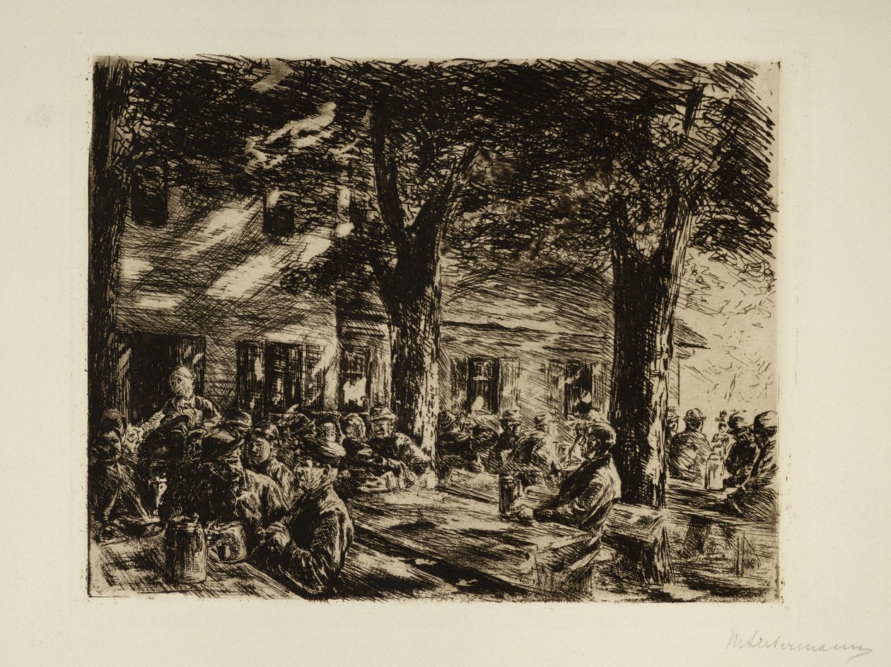 Ogródek piwny w Brannenburgu koło Rosenheimu autorstwa Max Liebermann