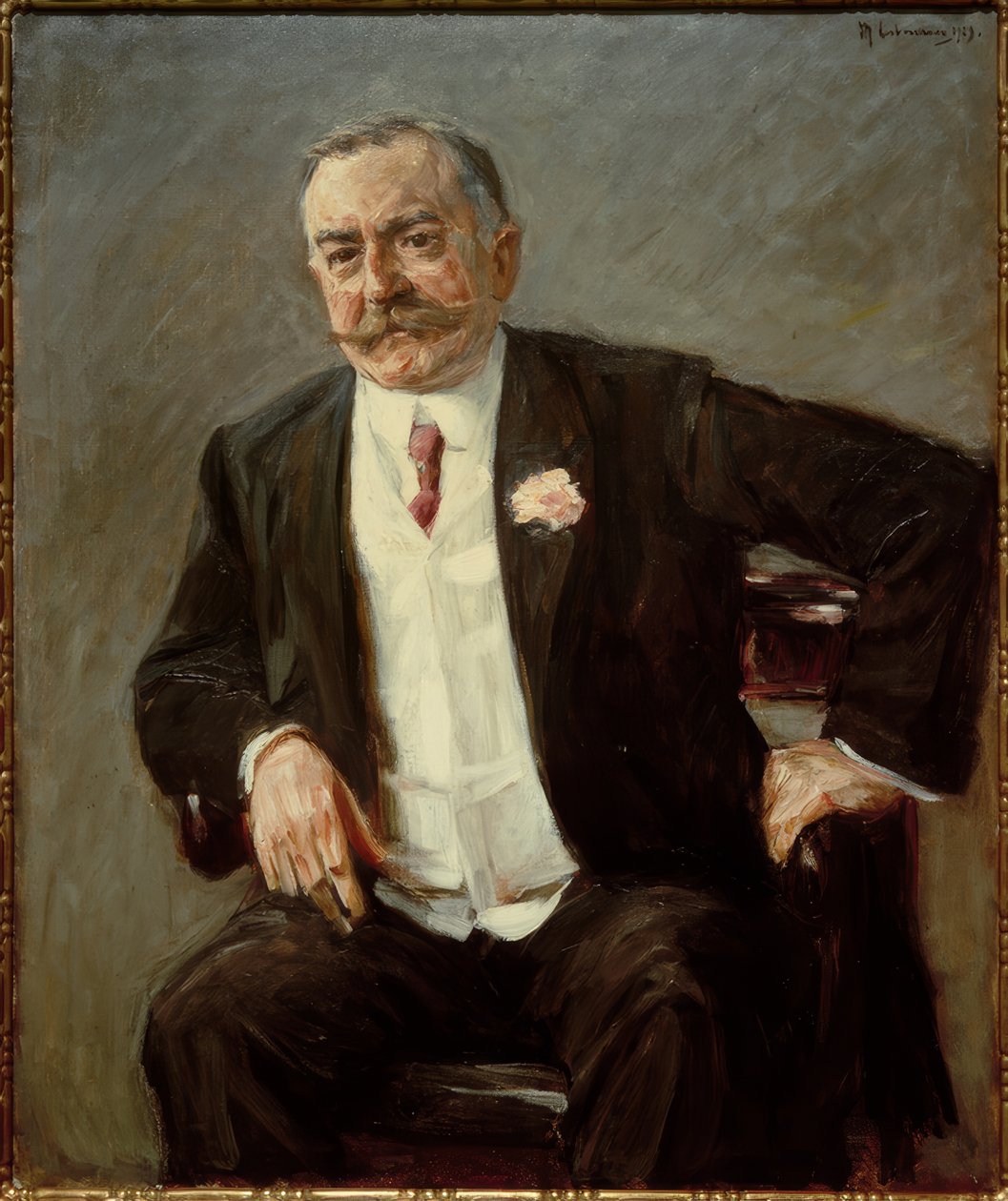 Portret przemysłowca tajnego radnego Friedricha Carla Duisberga, siedzącego autorstwa Max Liebermann