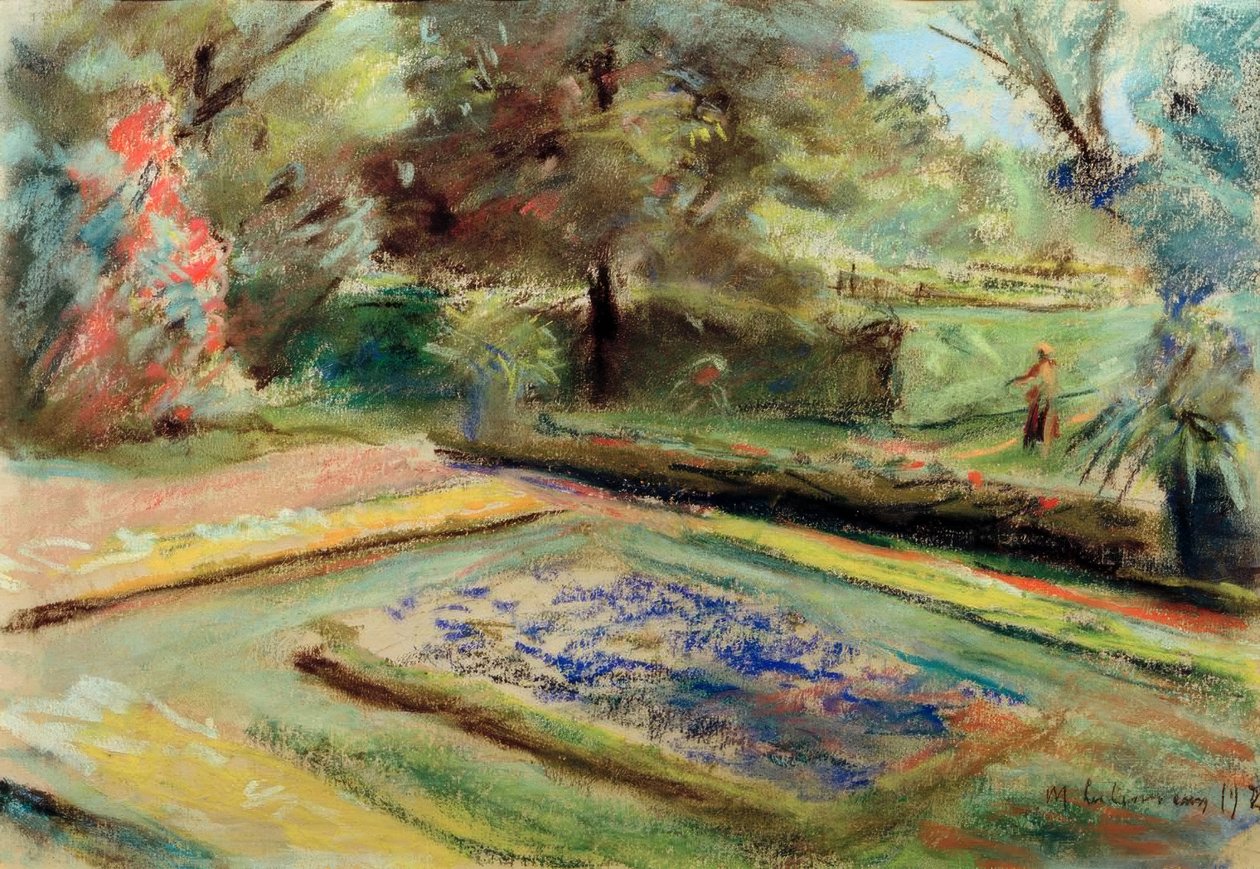 Widok na taras kwiatowy na północny wschód autorstwa Max Liebermann