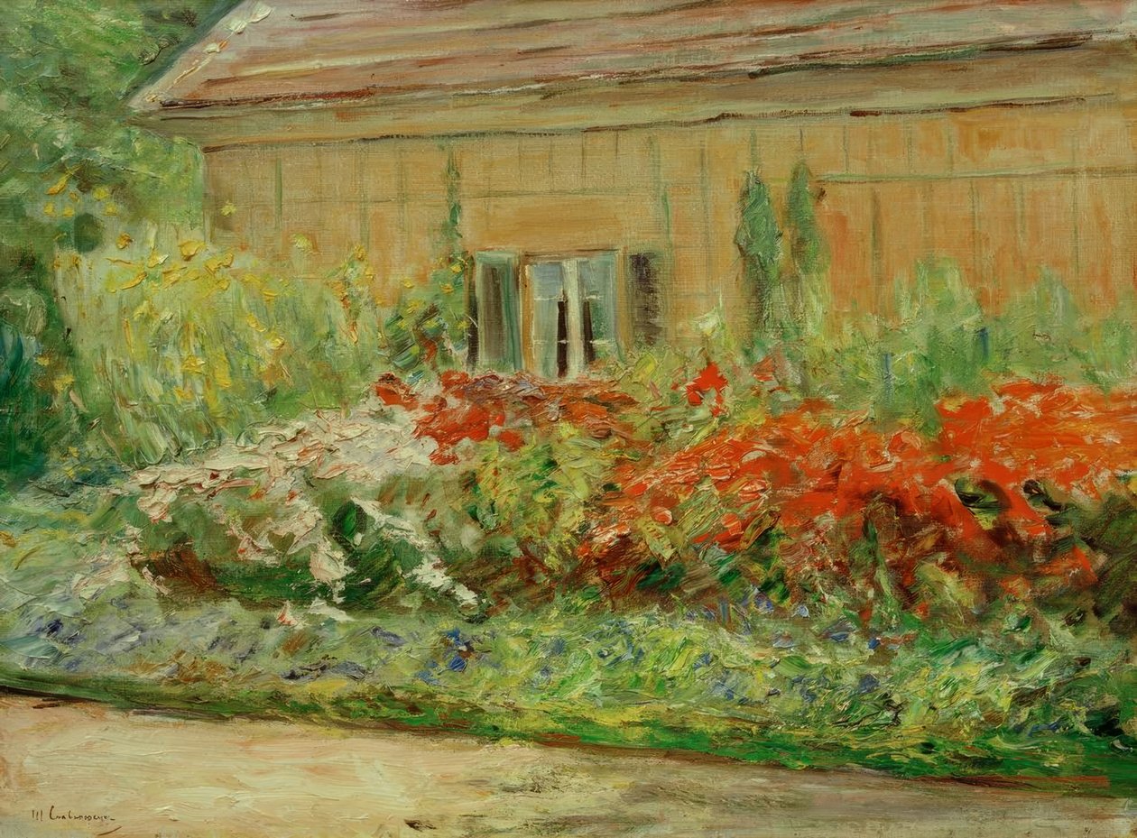 Krzewy kwiatów przy domku ogrodnika na północy autorstwa Max Liebermann