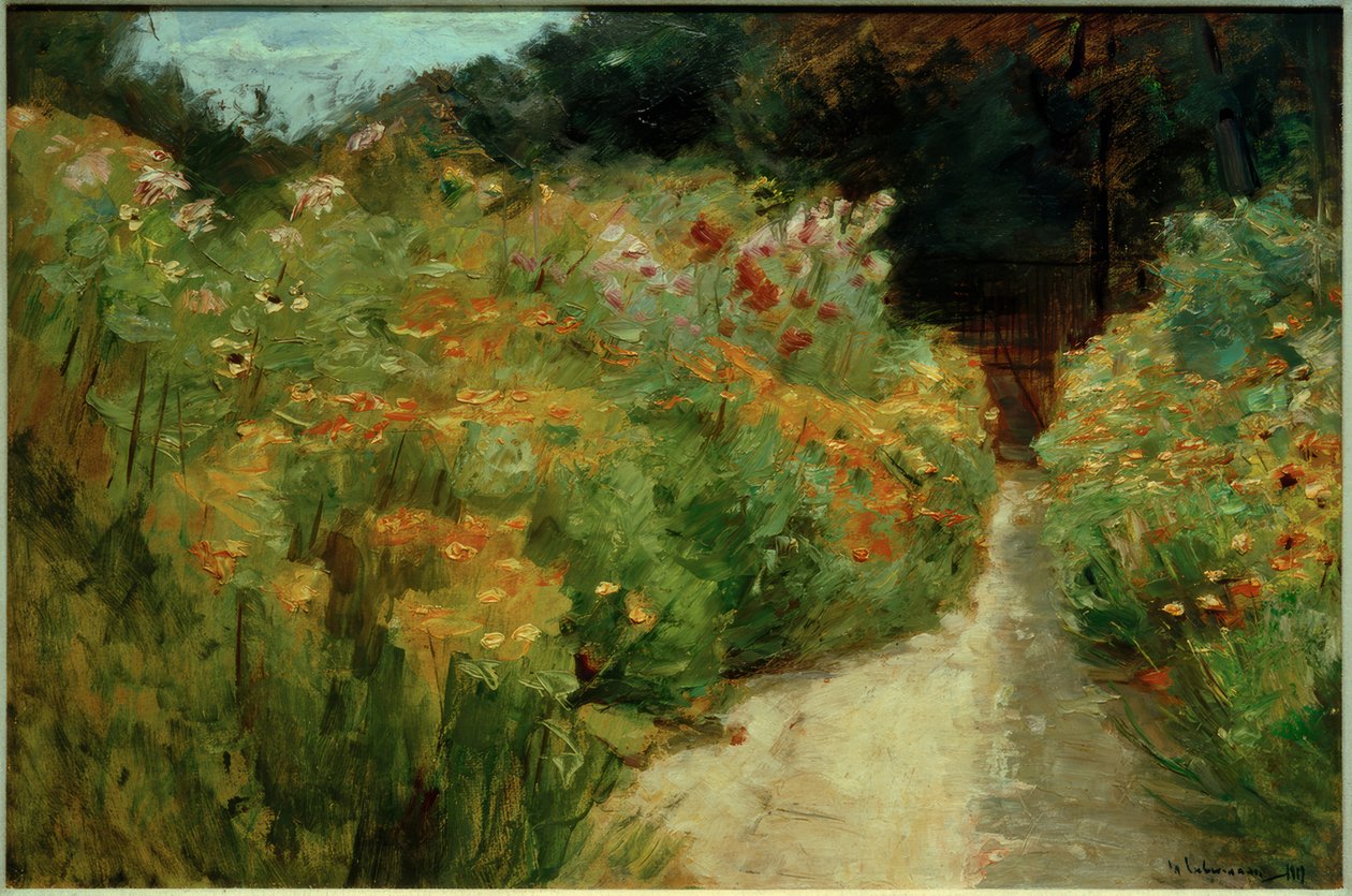 Krzewy kwitnące w ogrodzie Wannsee autorstwa Max Liebermann