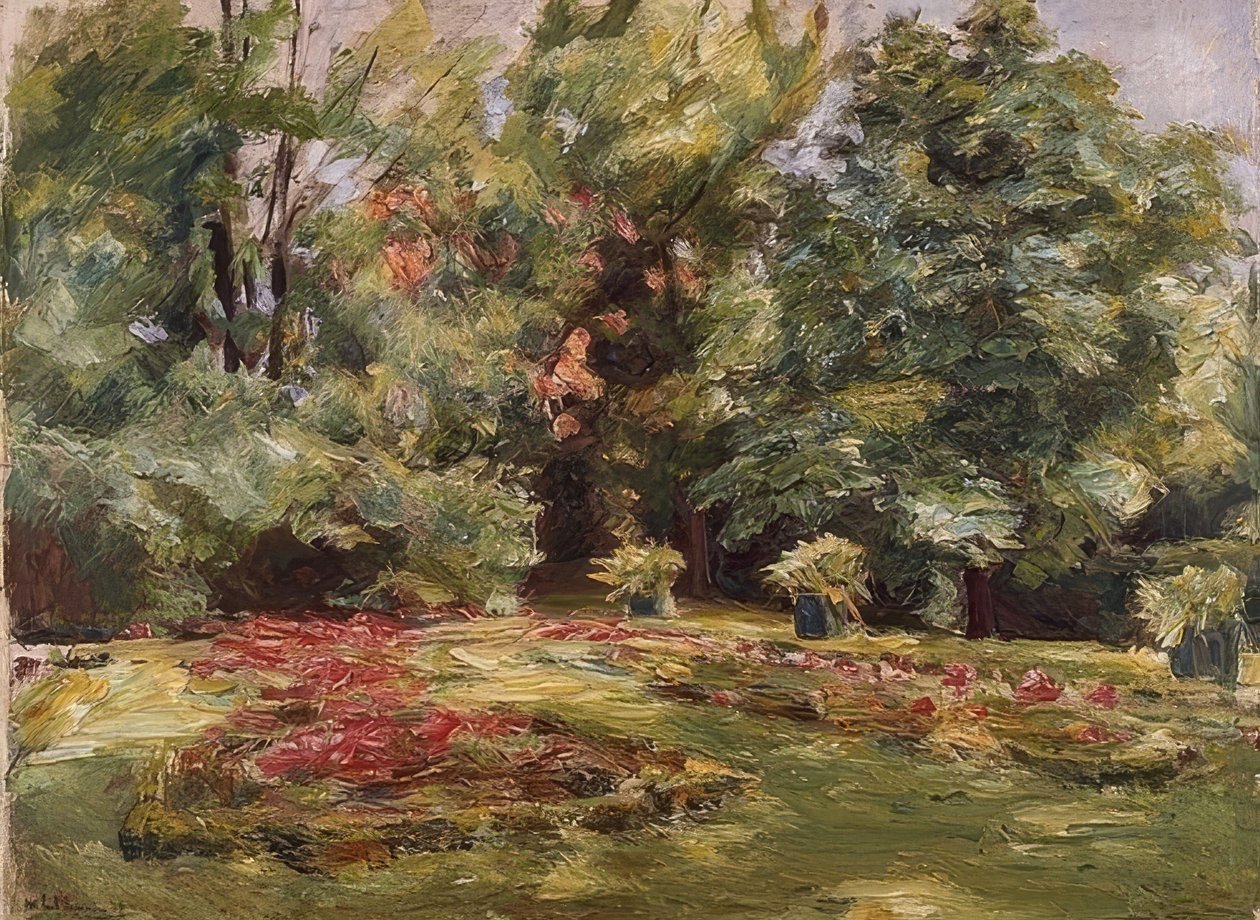 Taras kwiatowy w ogrodzie Wannsee. 1924 autorstwa Max Liebermann