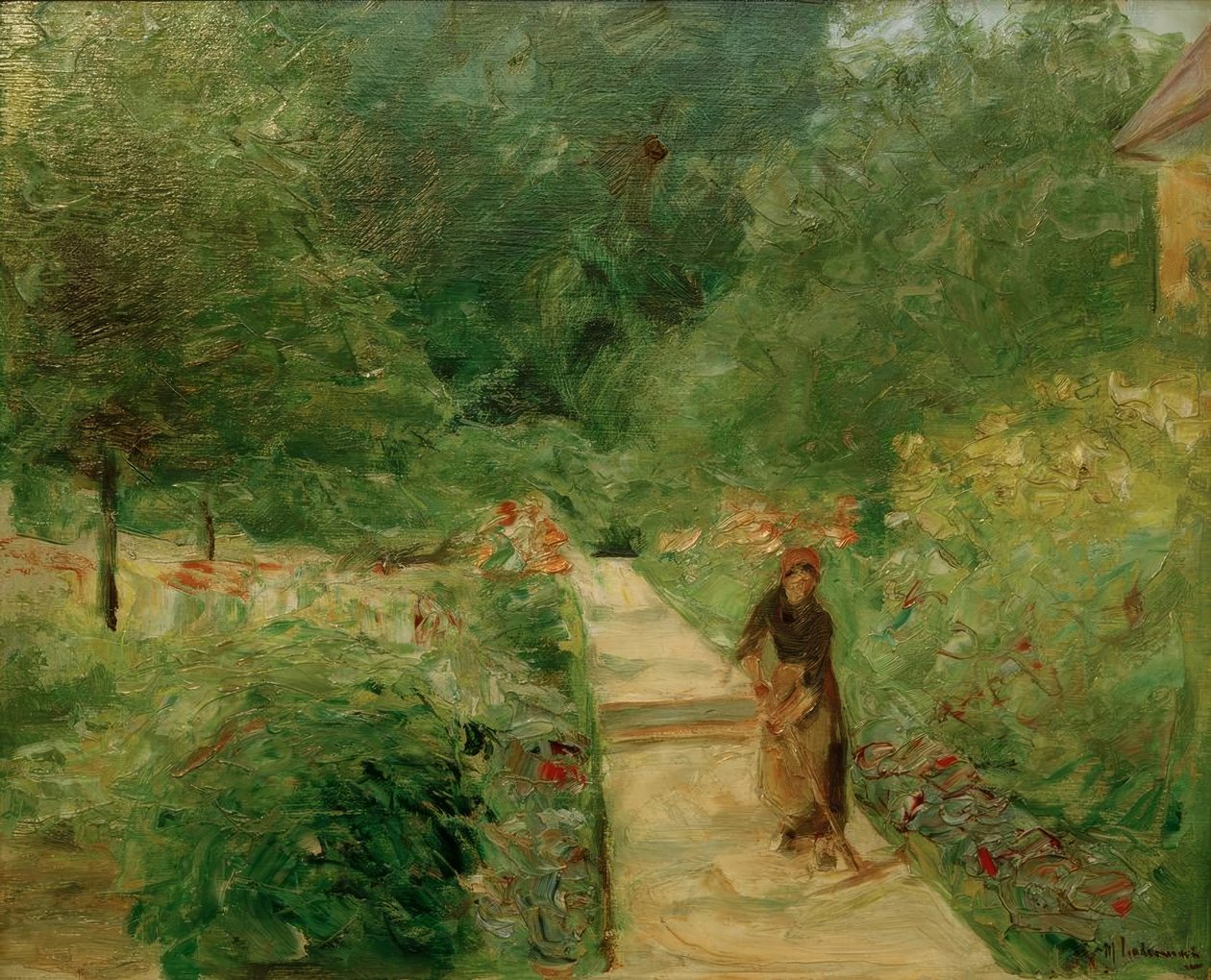Ogród kuchenny w Wannsee na zachód, po drodze Gä autorstwa Max Liebermann