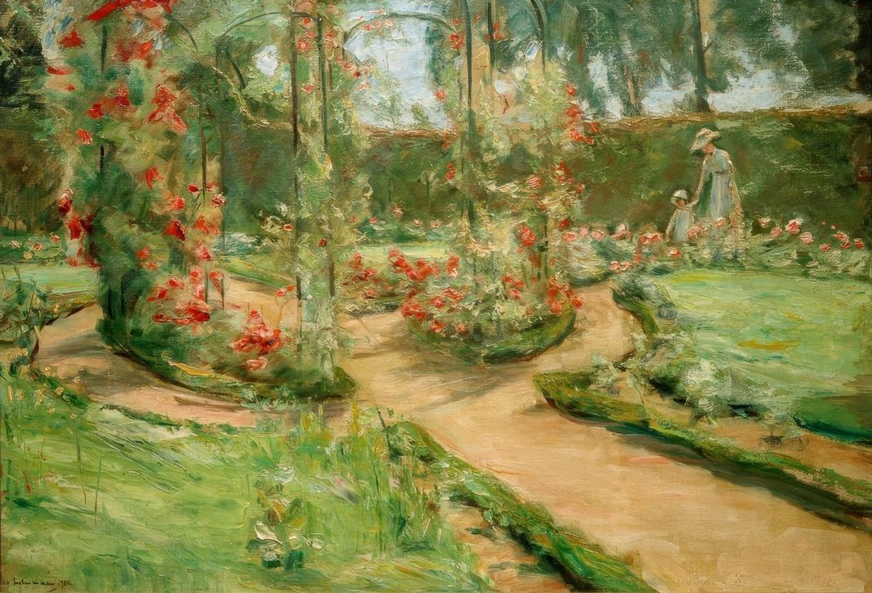 Ogród różany w Wannsee z córką i wnuczką autorstwa Max Liebermann