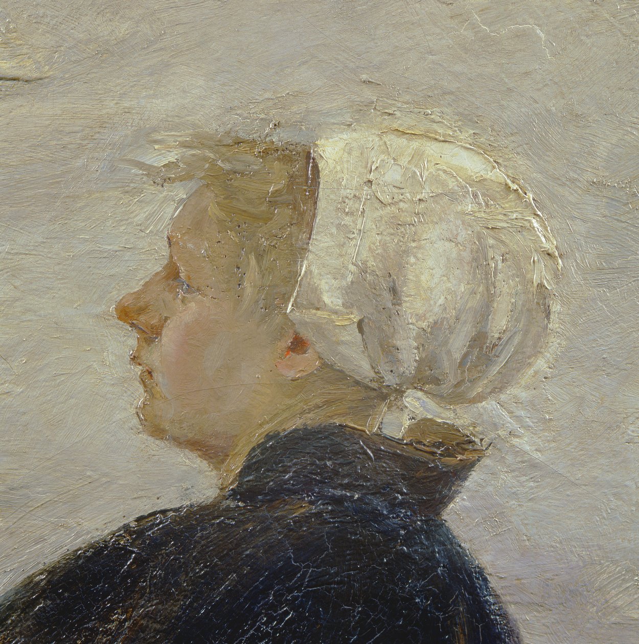 Fragment z Naprawa sieci, 1889 (zob. 144756) autorstwa Max Liebermann