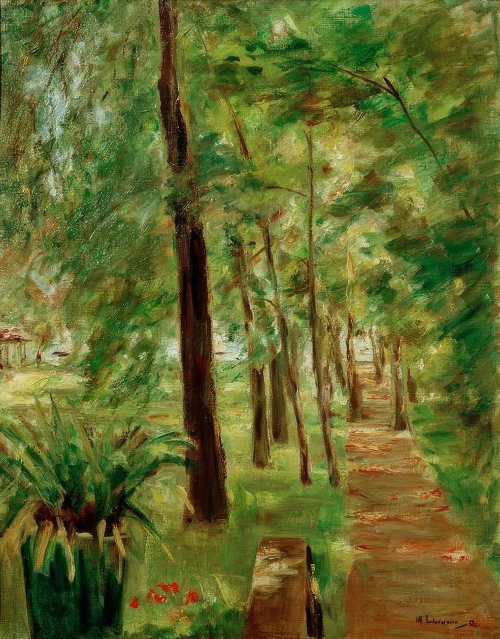 Aleja brzozowa w ogrodzie Wannsee od wschodu autorstwa Max Liebermann