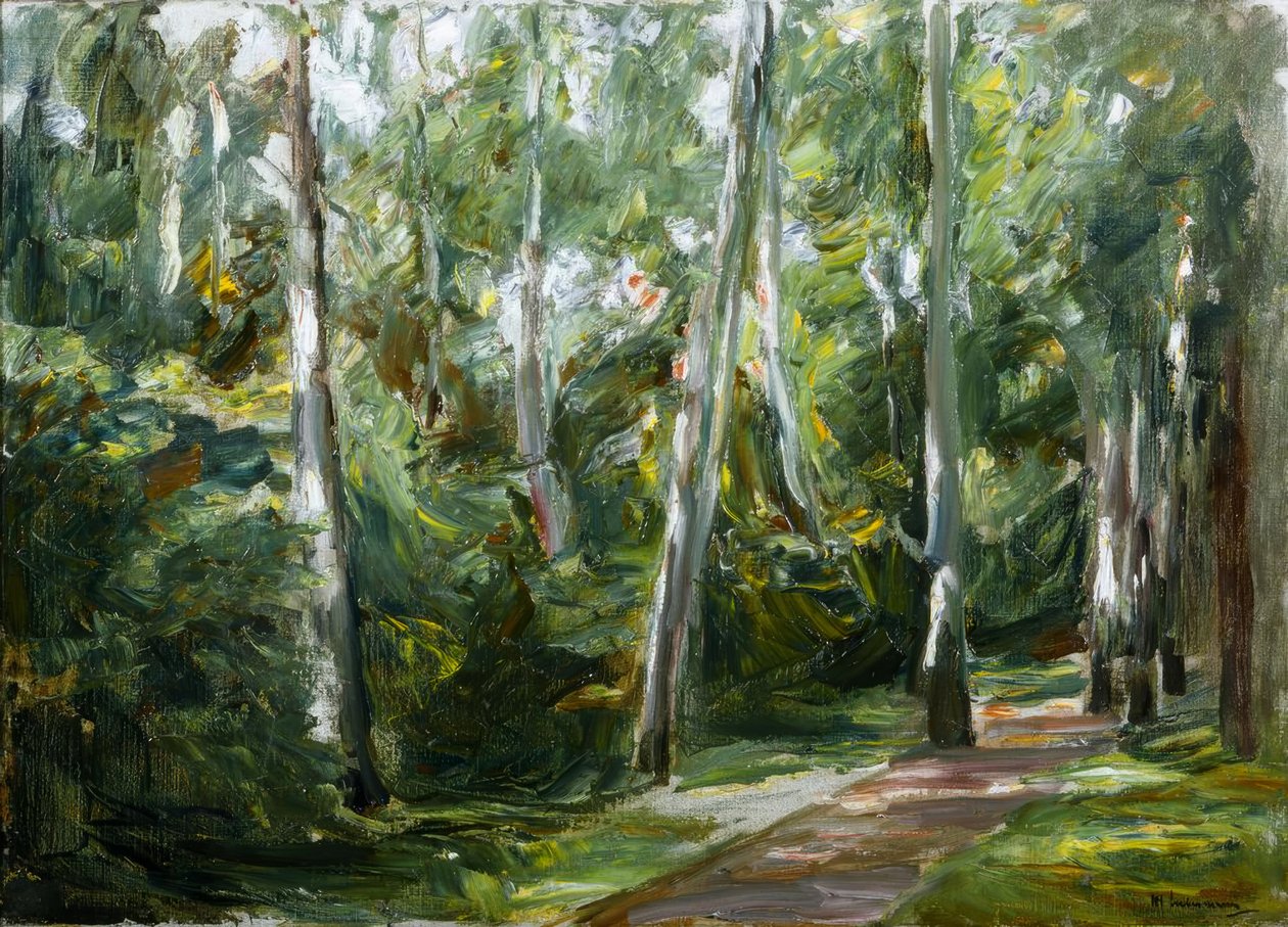 Aleja brzozowa w ogrodzie Wannsee na południowym zachodzie autorstwa Max Liebermann