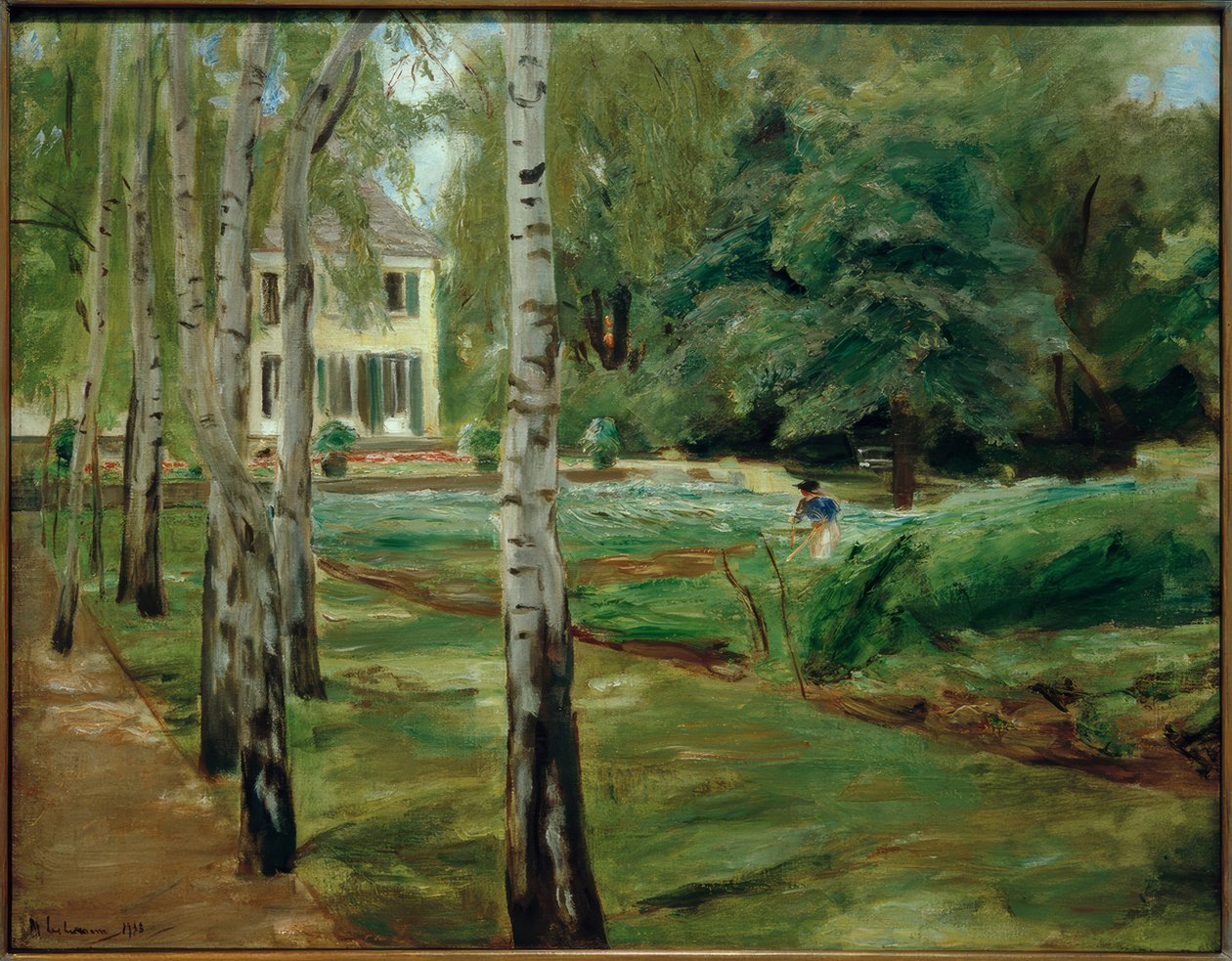 Aleja brzozowa w ogrodzie Wannsee na zachodzie autorstwa Max Liebermann