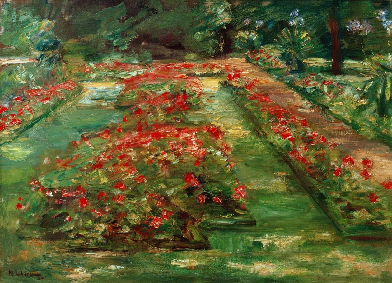 Taras kwiatowy w ogrodzie Wannsee na północy autorstwa Max Liebermann