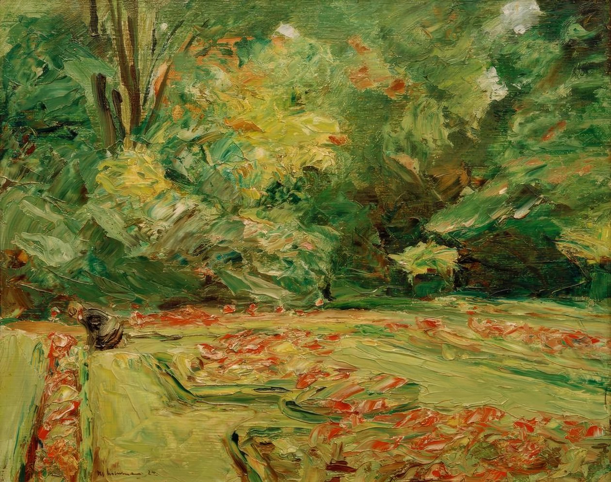 Taras kwiatowy w ogrodzie Wannsee na północy autorstwa Max Liebermann
