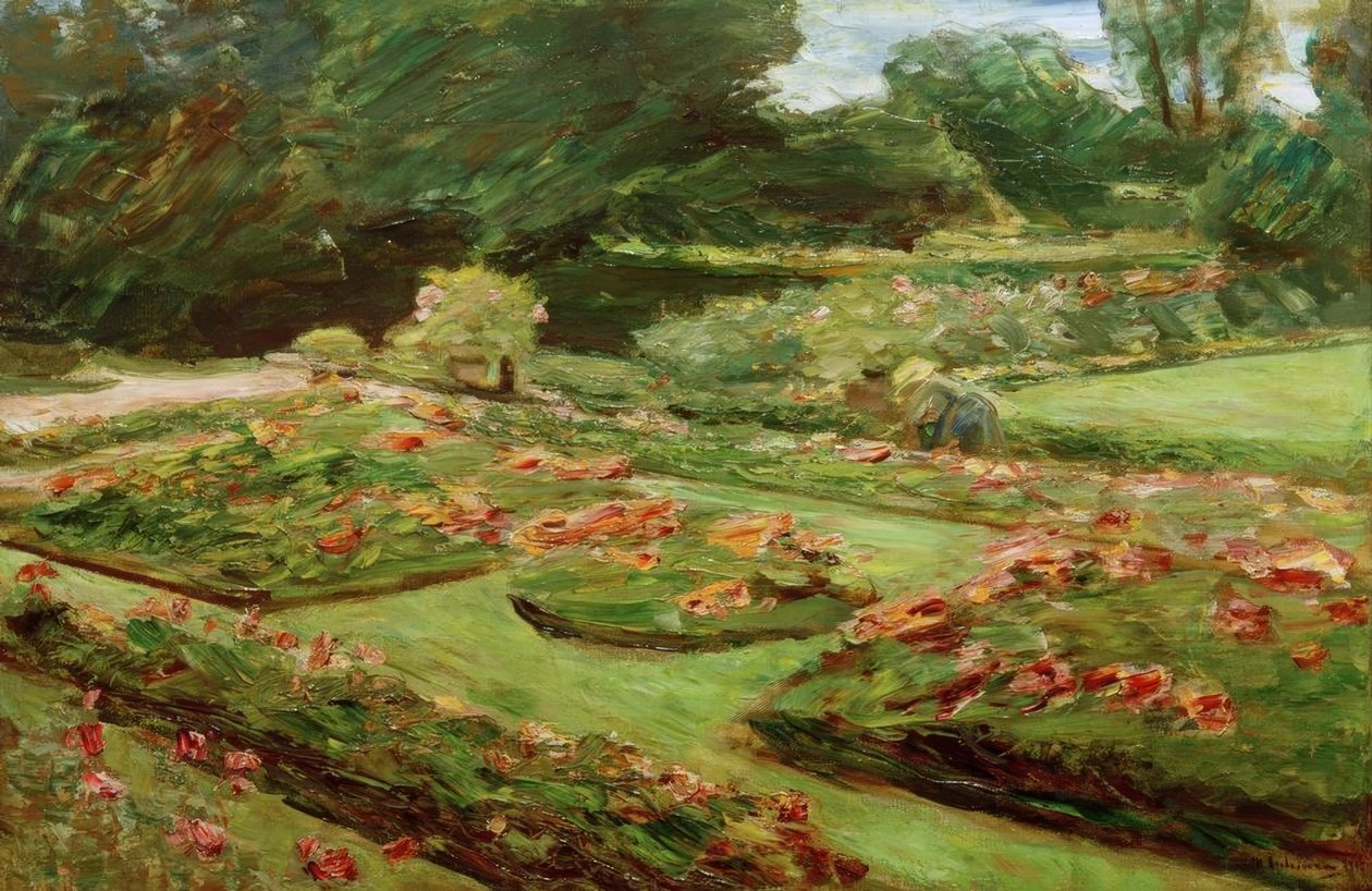 Taras kwiatowy w ogrodzie Wannsee na północnym wschodzie autorstwa Max Liebermann