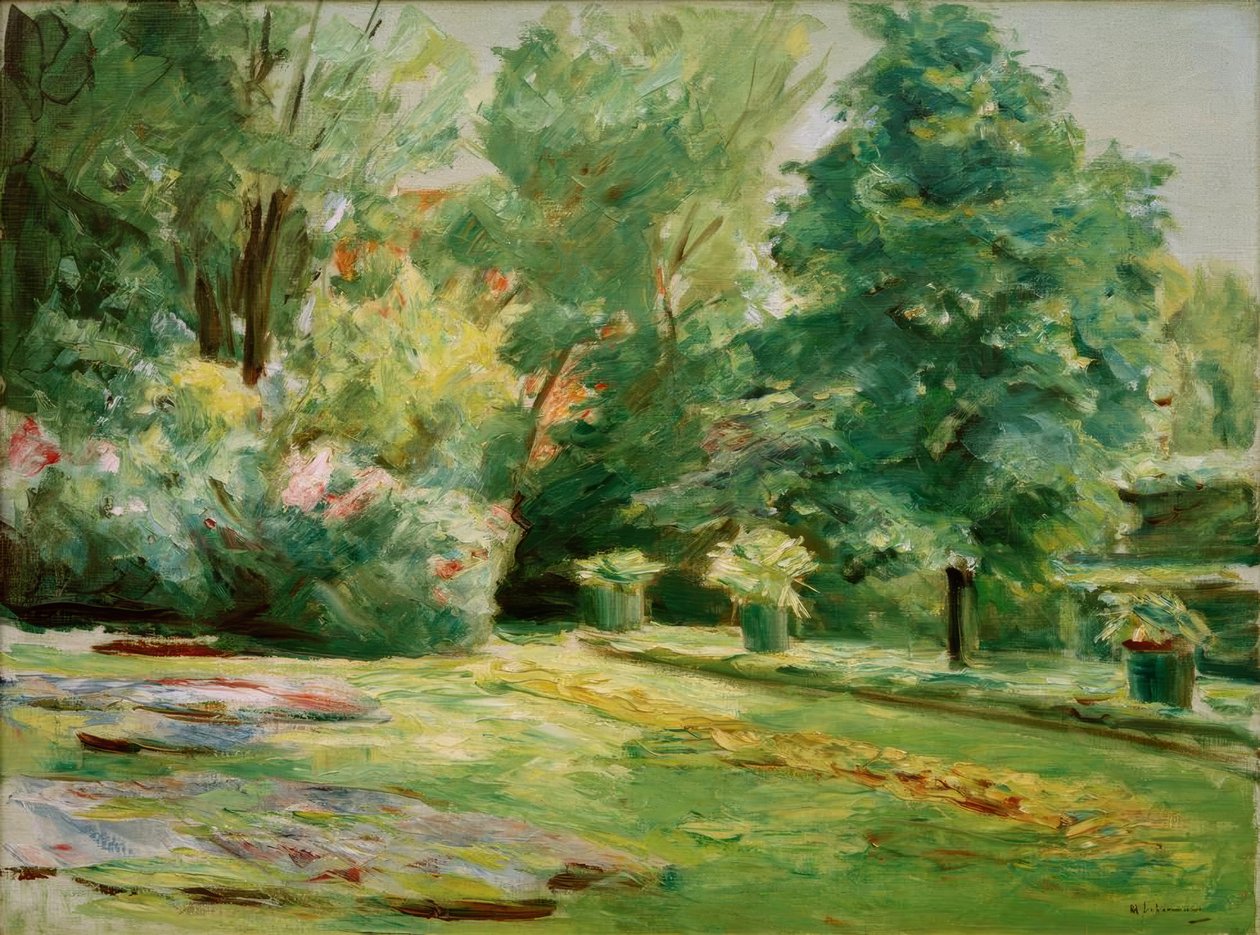 Taras kwiatowy w ogrodzie Wannsee na północnym wschodzie autorstwa Max Liebermann