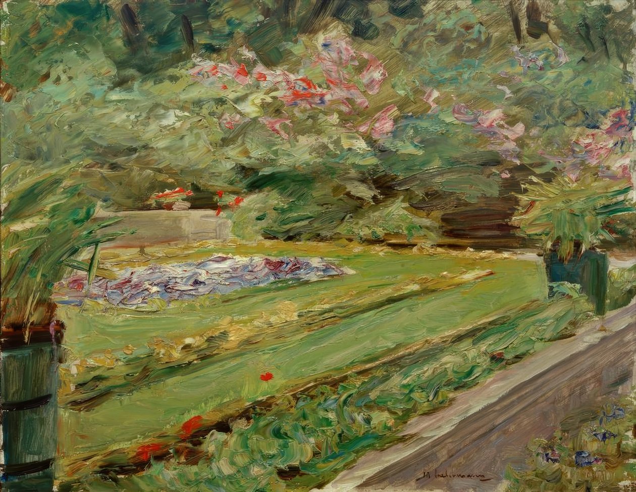 Taras kwiatowy w ogrodzie Wannsee na północnym zachodzie autorstwa Max Liebermann