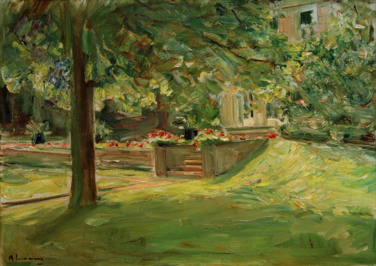 Taras kwiatowy na południowy zachód / Wannseegarten autorstwa Max Liebermann