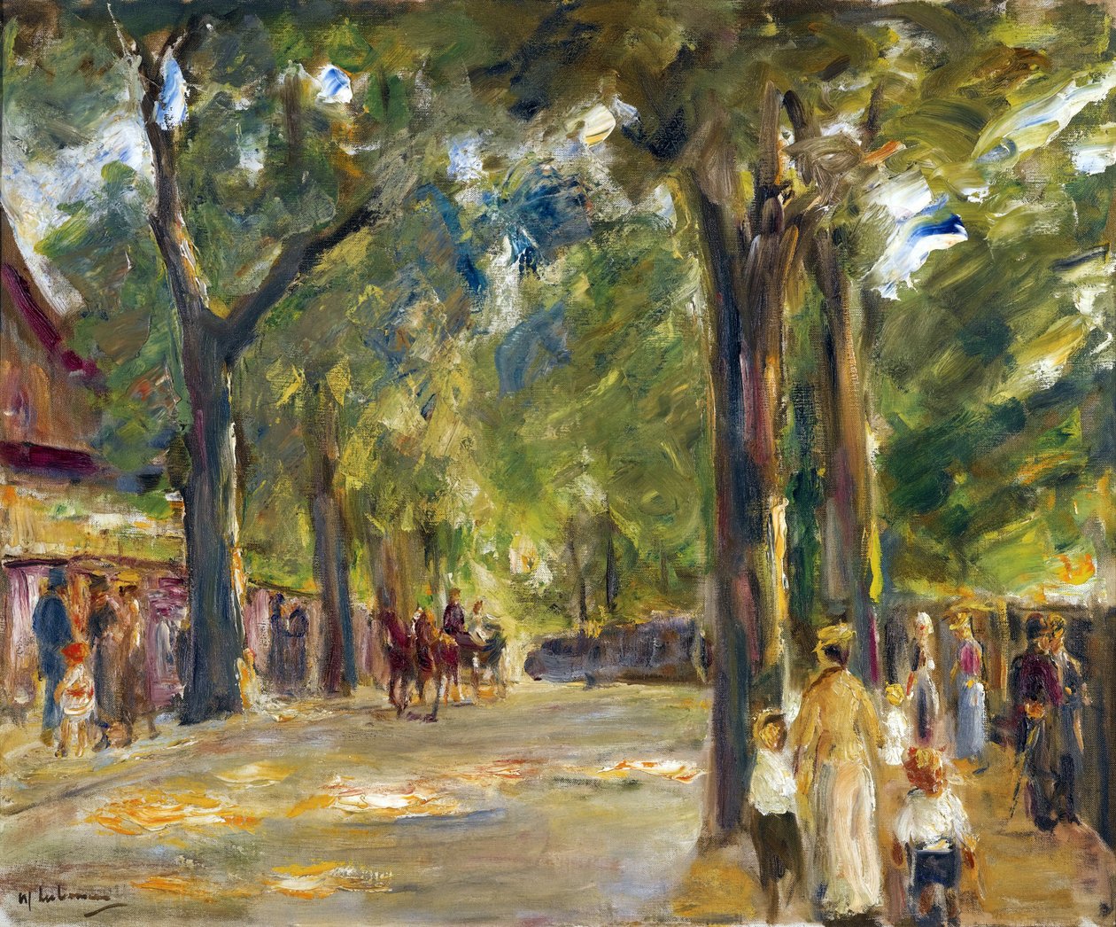 Figury na Grosse Seestrasse w Wannsee par Liebermann, Max (1847-1935). Olej na płótnie, format : 60,4x72,5,ok. 1920, kolekcja prywatna autorstwa Max Liebermann