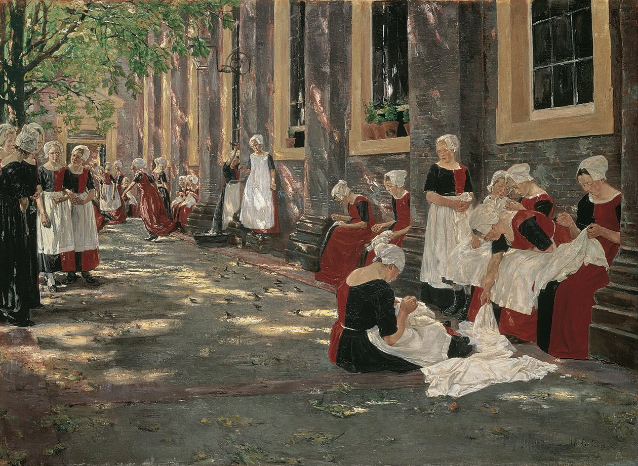 Okres wolny w sierocińcu w Amsterdamie autorstwa Max Liebermann