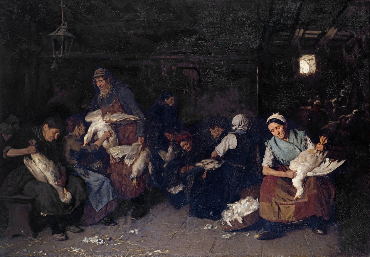 Kobiety skubiące gęsi autorstwa Max Liebermann