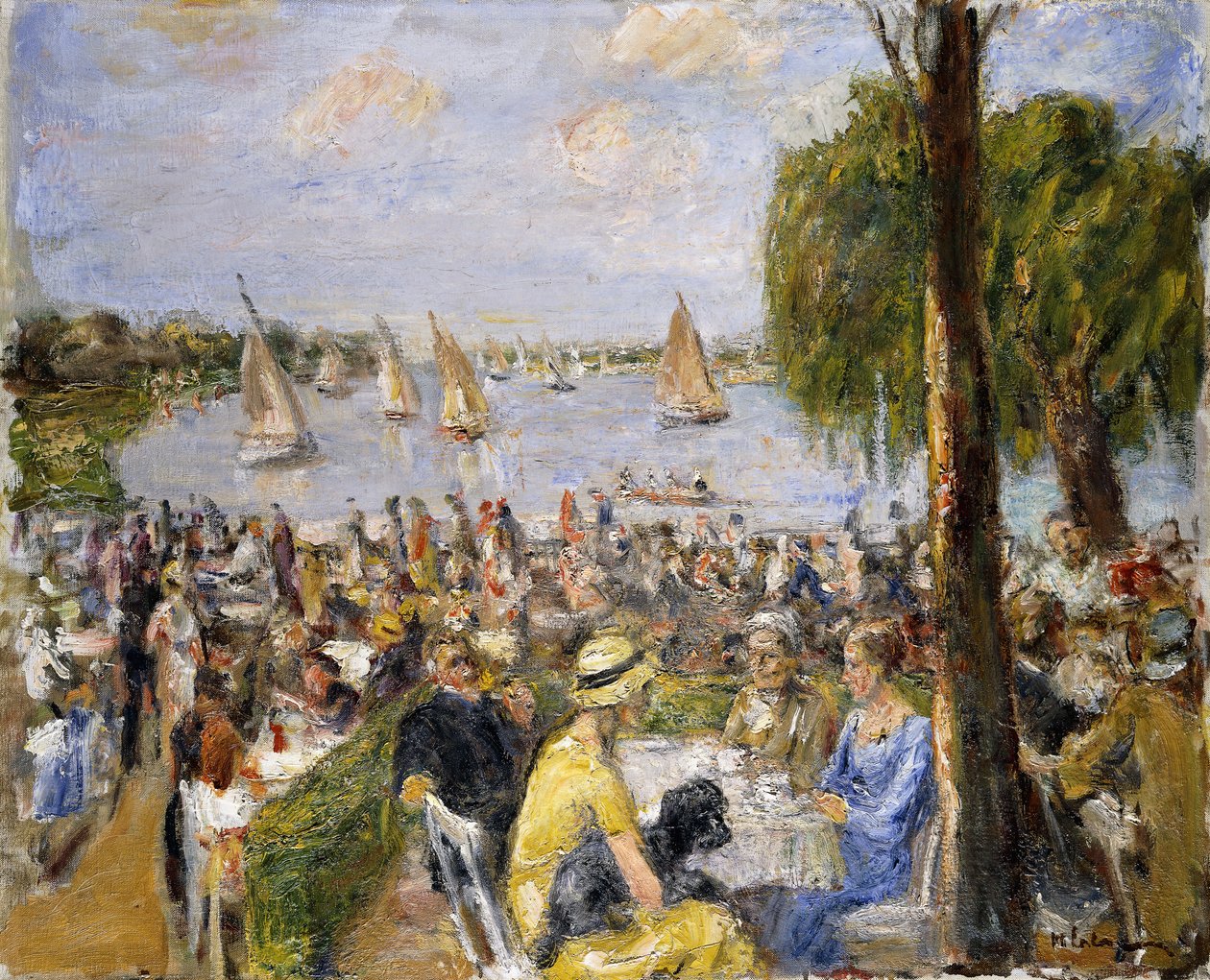 Garden Cafe nad Wannsee; kawiarnia ogrodowa nad Wannsee, autorstwa Max Liebermann