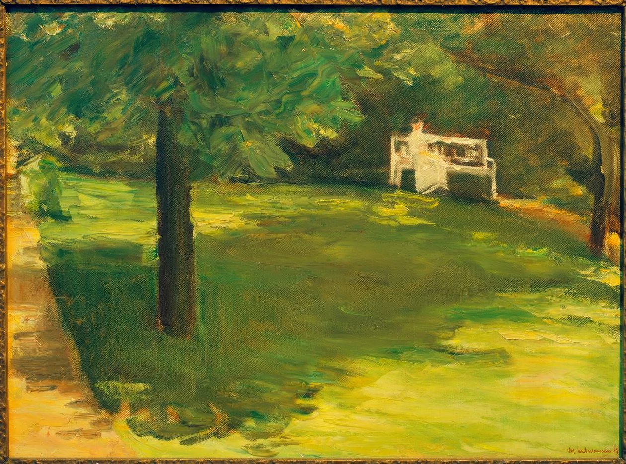 Ławka ogrodowa pod kasztanem w ogrodzie Wannsee autorstwa Max Liebermann
