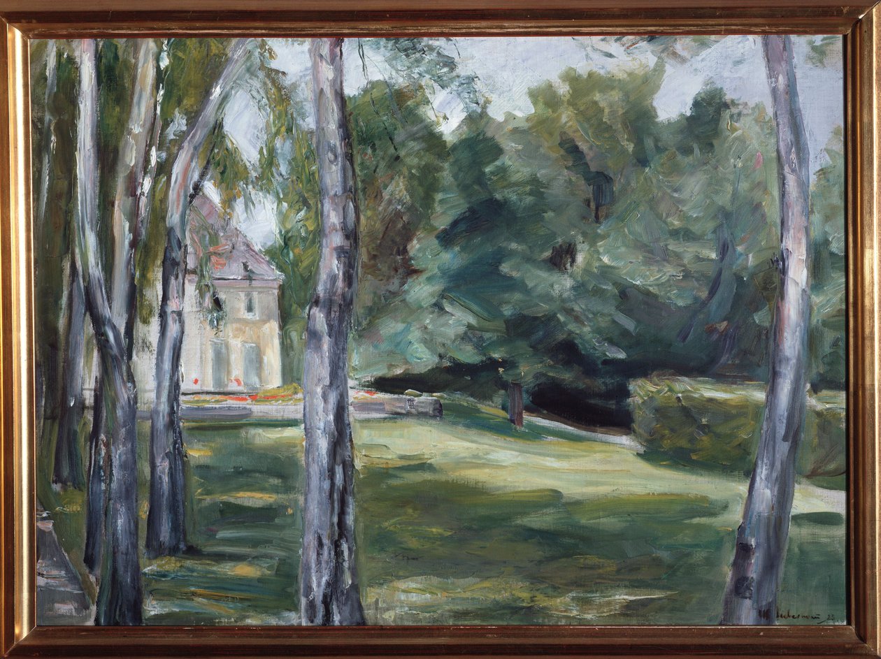 Dom w ogrodzie - olej na płótnie autorstwa Max Liebermann