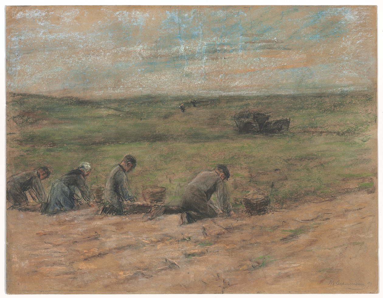 Kopaczki do ziemniaków w pobliżu Zandvoort, 1894 autorstwa Max Liebermann