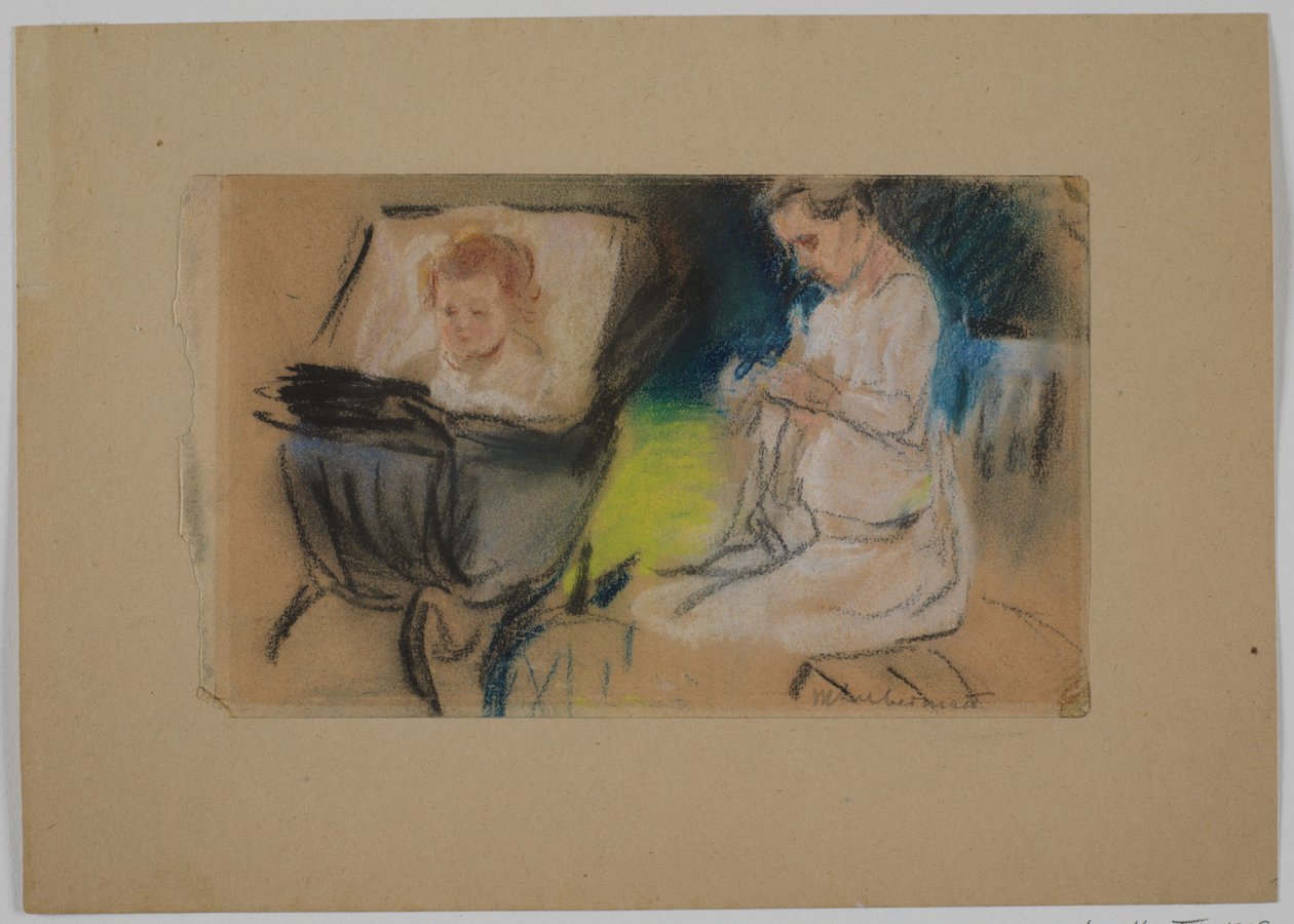 Dziecko w wózku i niania autorstwa Max Liebermann