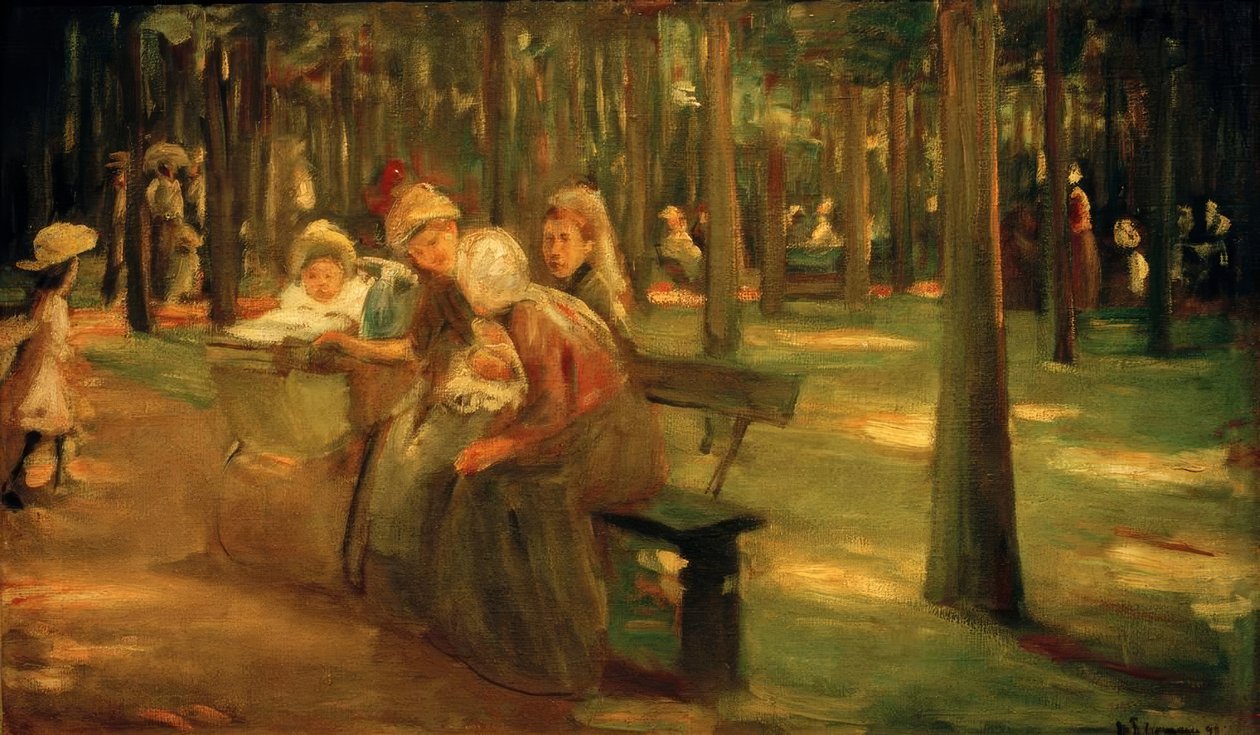 Niania i Bonnen w zoo autorstwa Max Liebermann