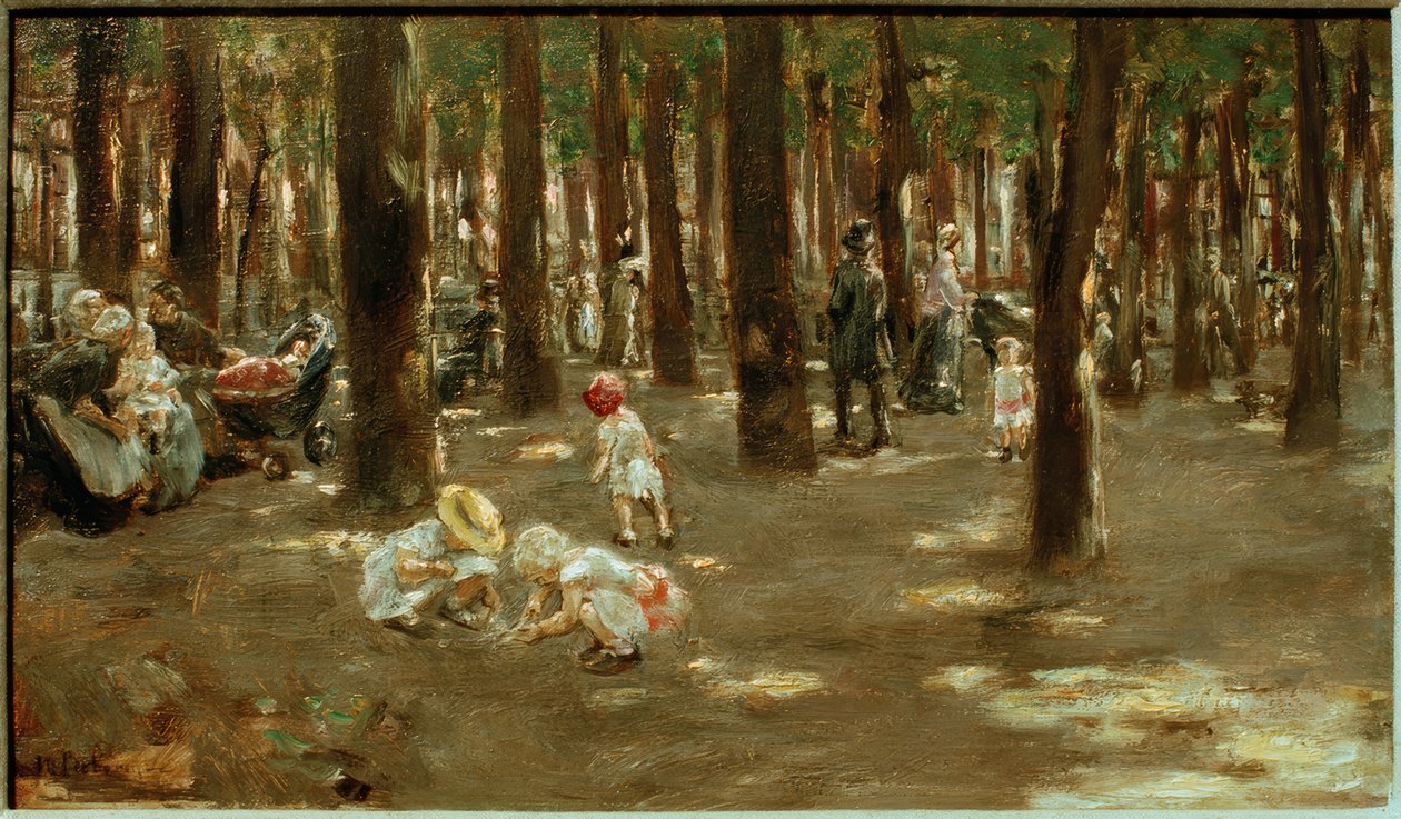 Plac zabaw dla dzieci w Tiergarten w Berlinie autorstwa Max Liebermann