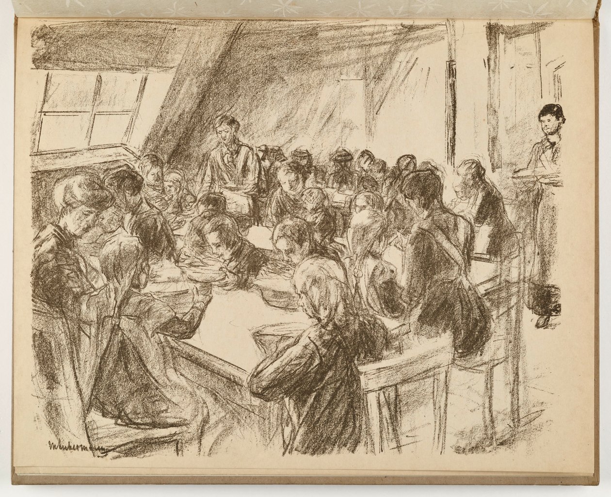 Kuchnia ludowa dla dzieci (ilustracja z: Sztuka i artyści XIII, 6) autorstwa Max Liebermann
