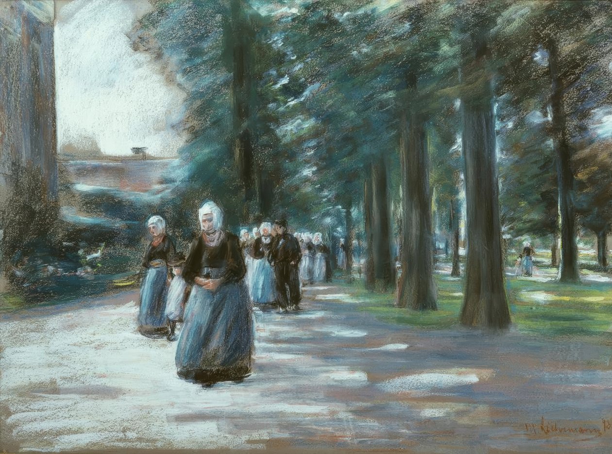 Chodzenie do kościoła w Laren autorstwa Max Liebermann