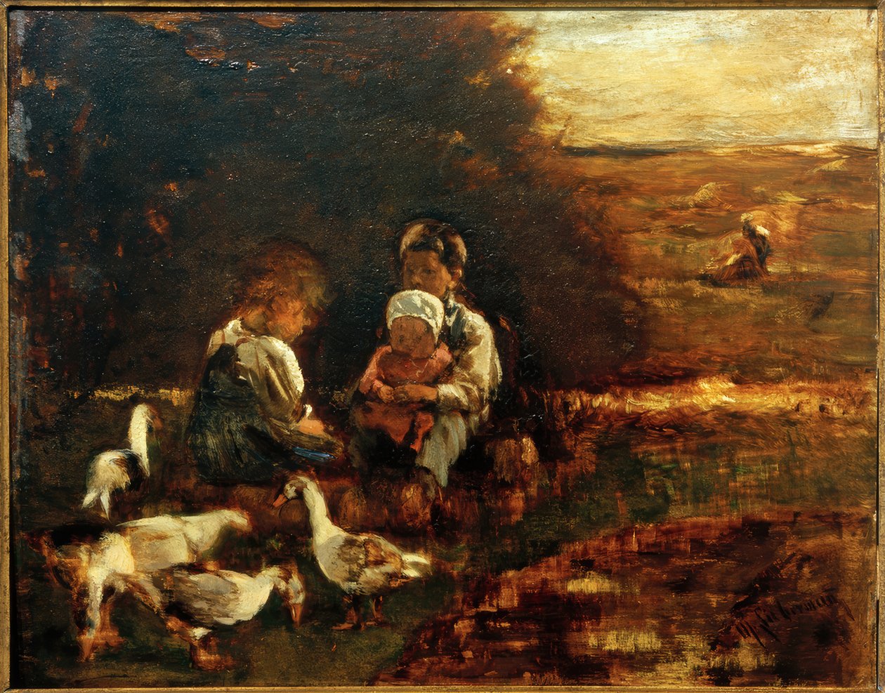 Mali pasterze gęsi autorstwa Max Liebermann