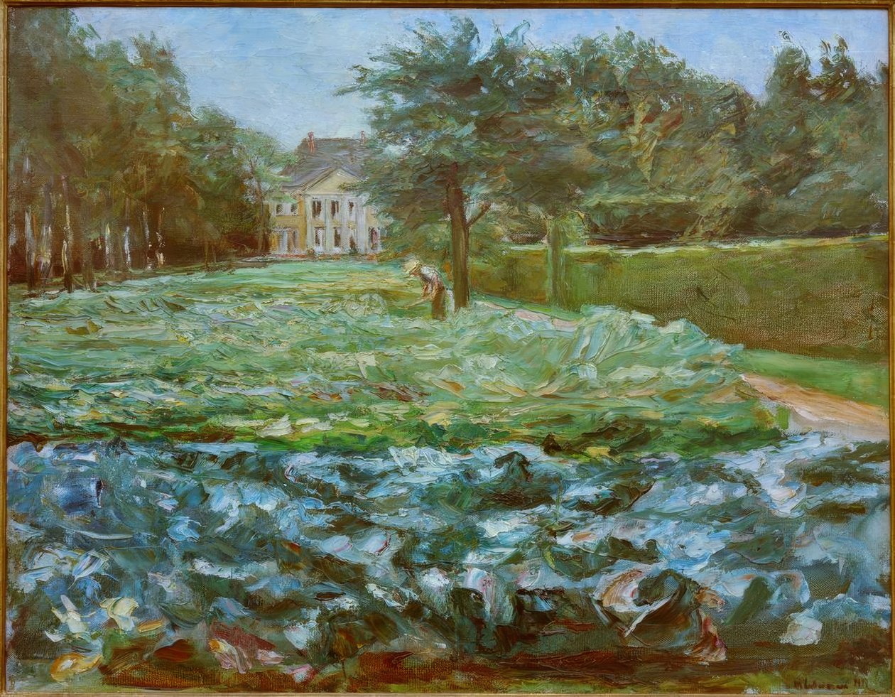 Pole kapusty w ogrodzie Wannsee na zachodzie autorstwa Max Liebermann