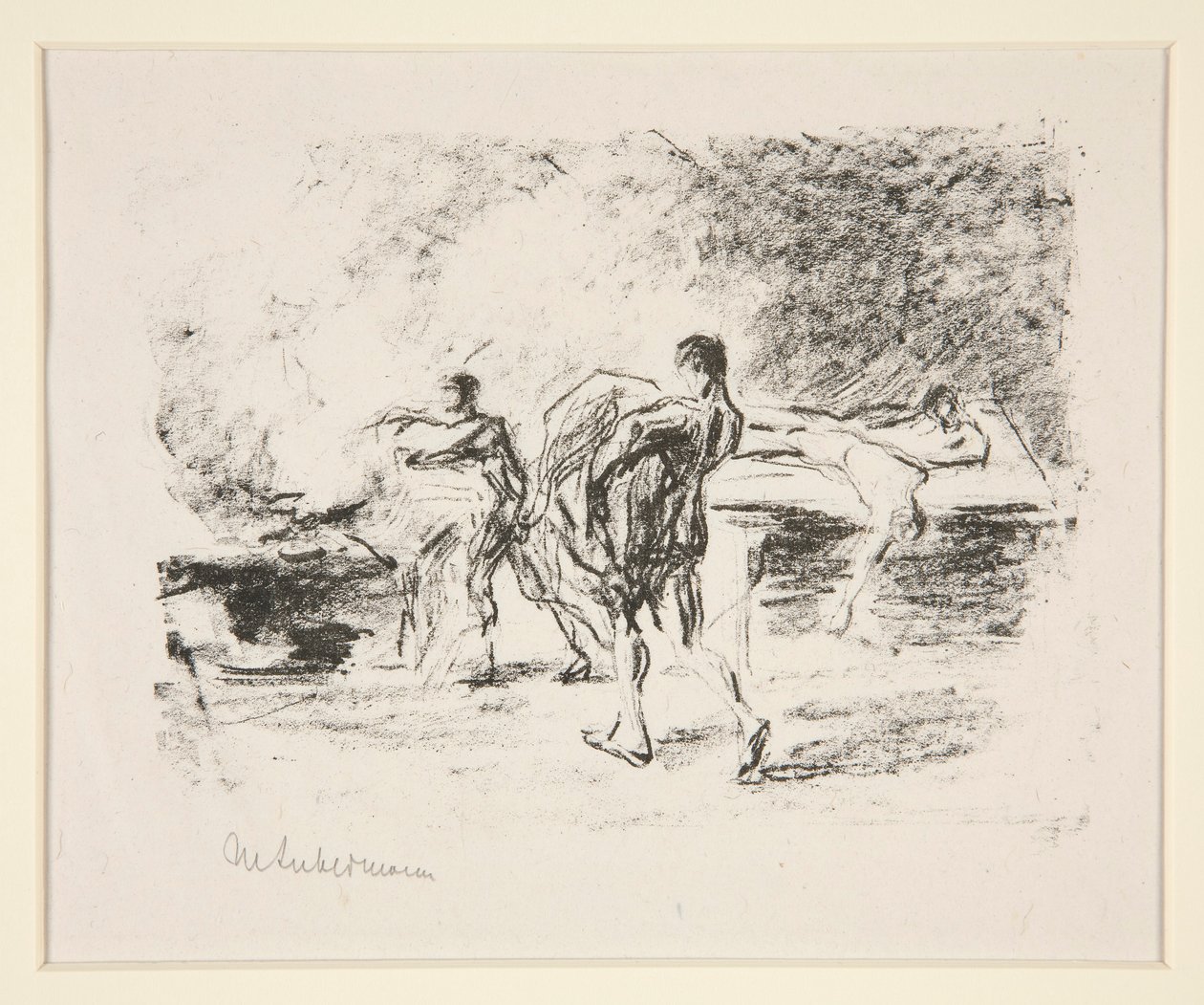 Kremacja zwłok do Bassompierre Goethego (scena kremacji) autorstwa Max Liebermann
